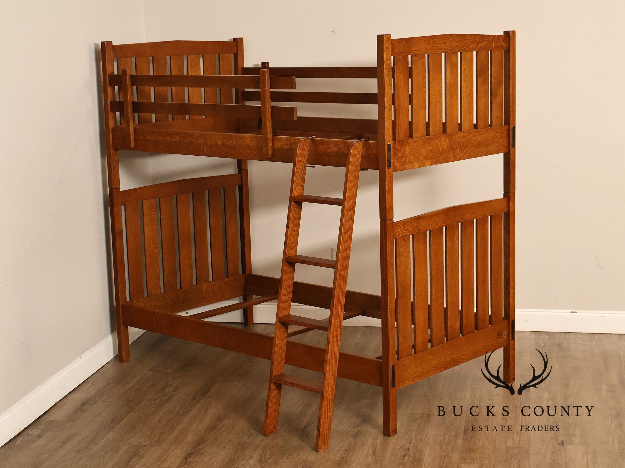 Stickley Mission Collection Oak Twin Over Twin Bunk Bed
