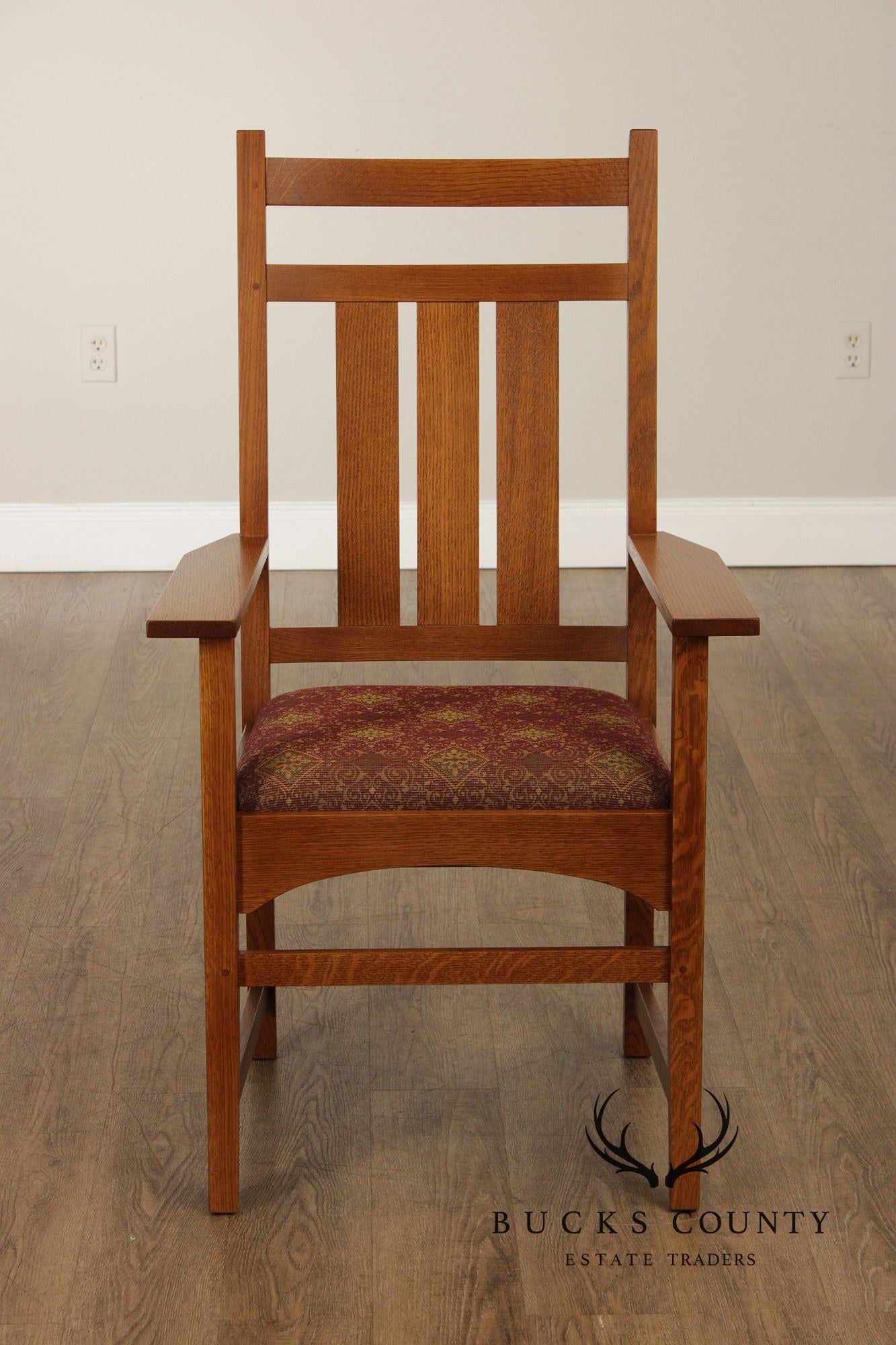 Stickley Mission Collection Set of Six Harvey Ellis Oak Dining Chairs