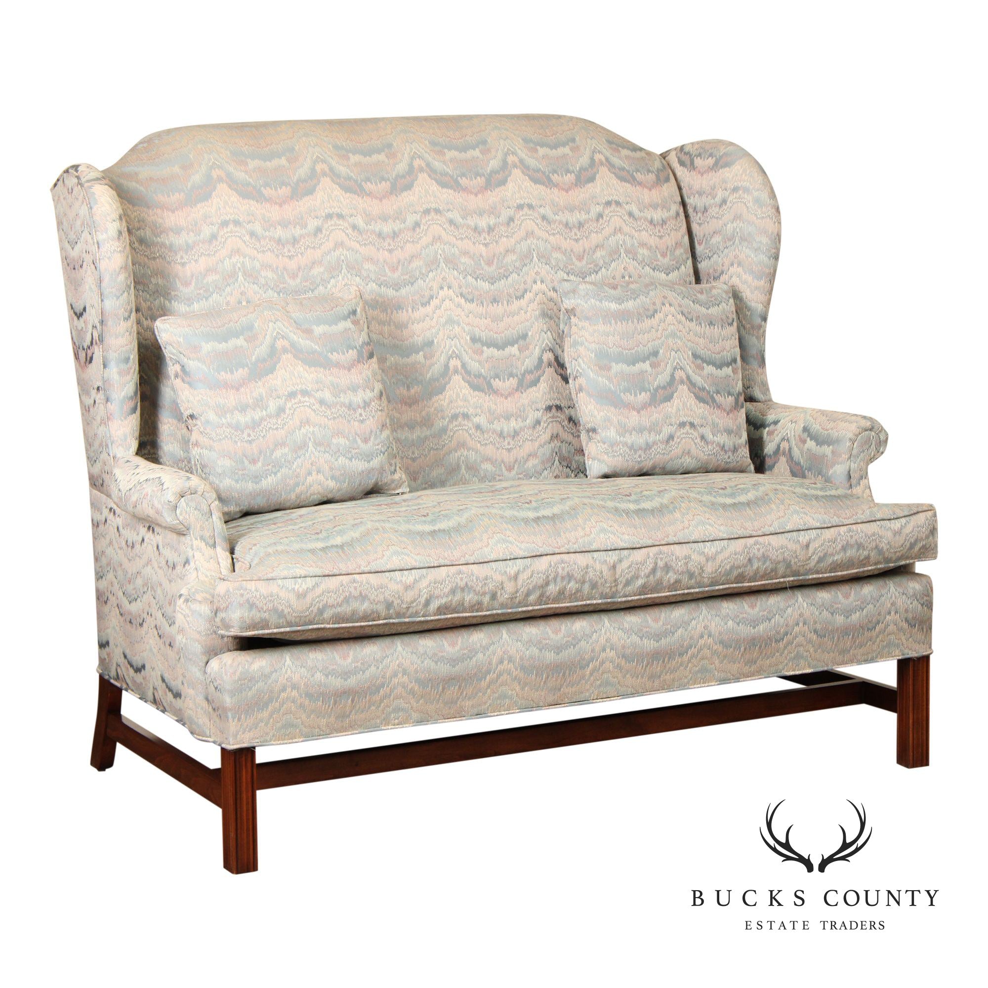 Chippendale Style Tall Back Loveseat