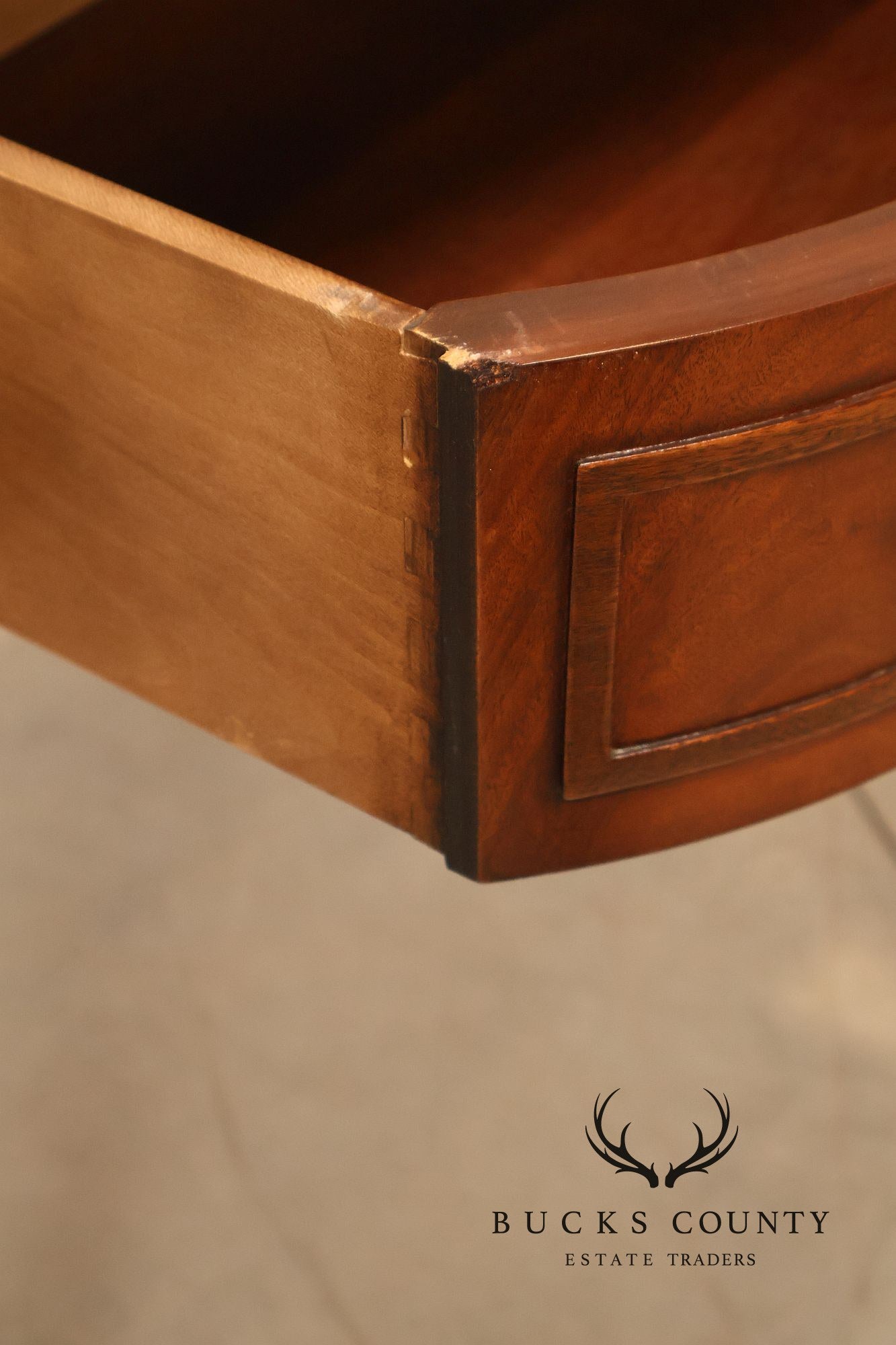 Henredon Historic Natchez Collection Regency Style Mahogany Marble Top Console Table