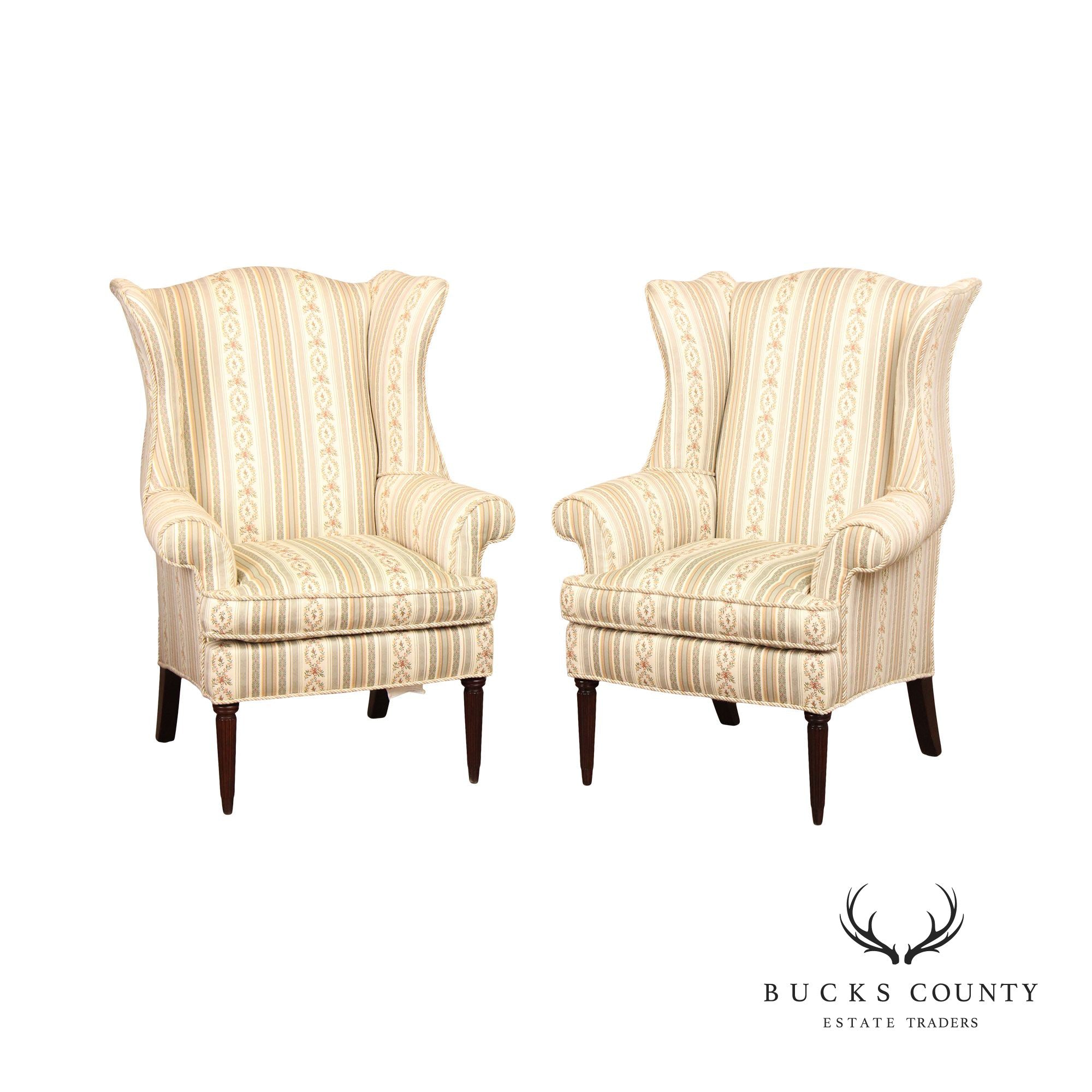 Lillian August Collection Traditional Pair of Wing Chairs