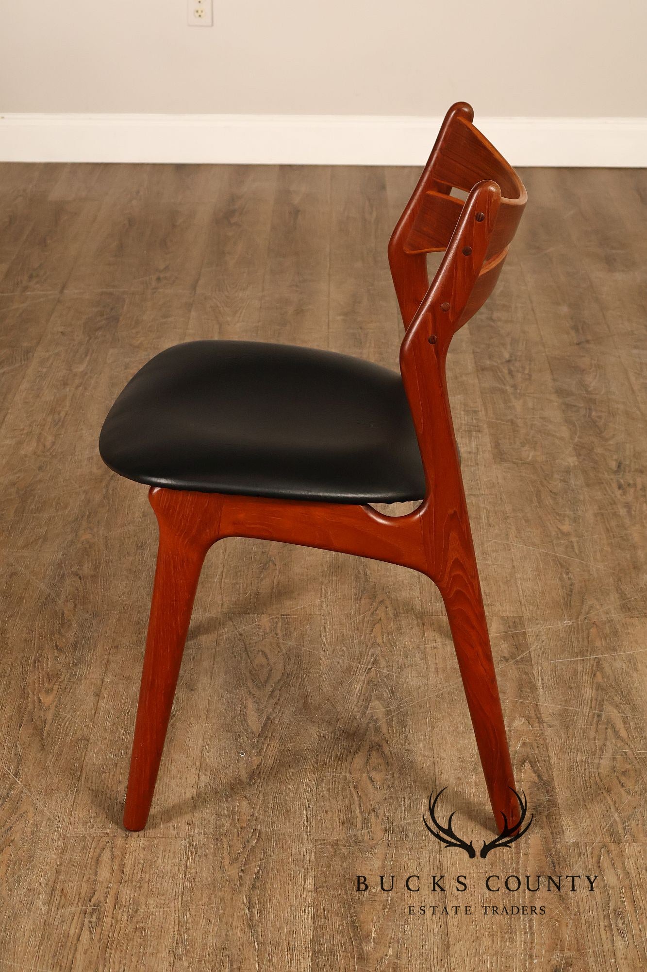 Danish Mid Century Modern Erik Buch Teak Desk Chair