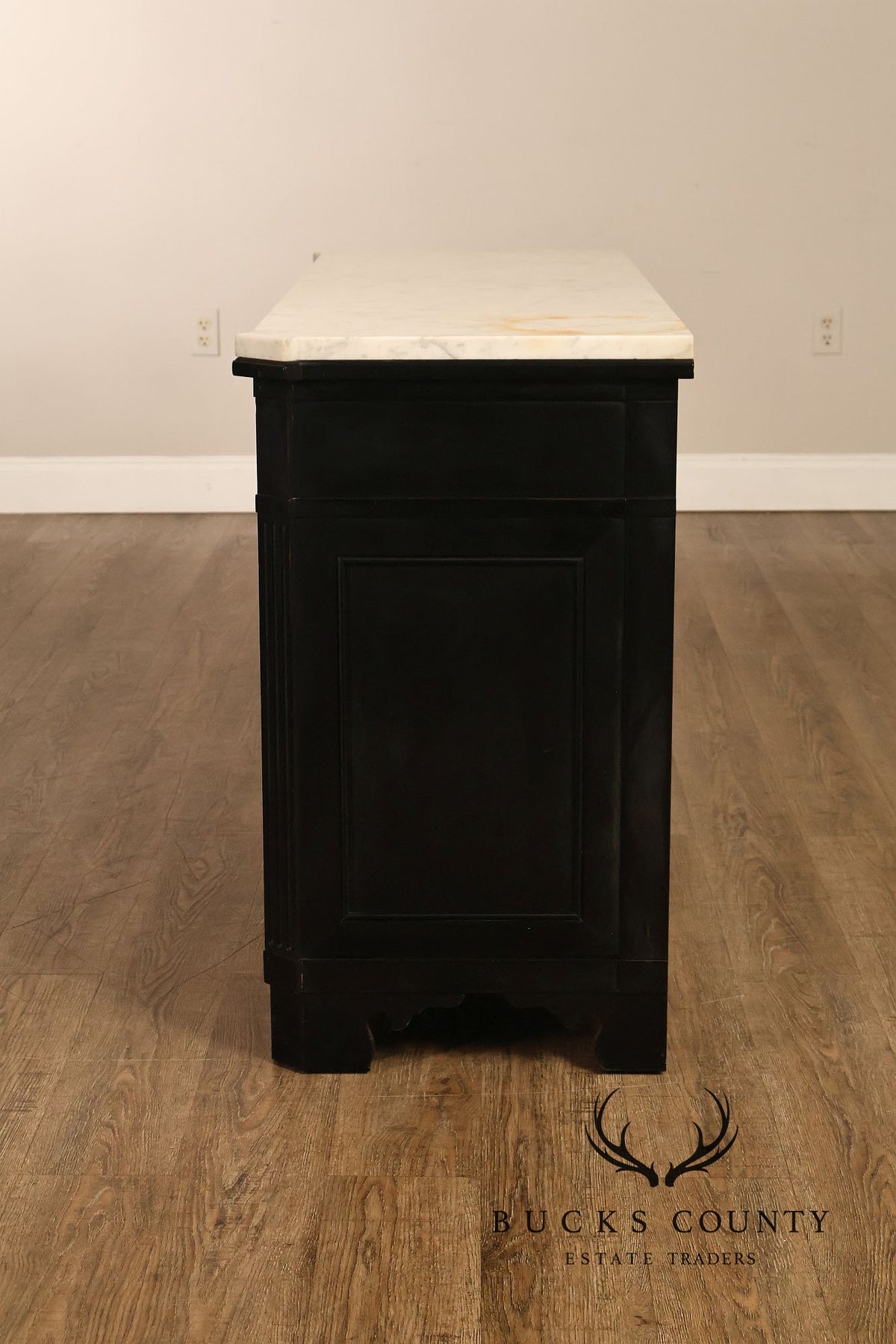 Baker Furniture Marble Top Sideboard Cabinet