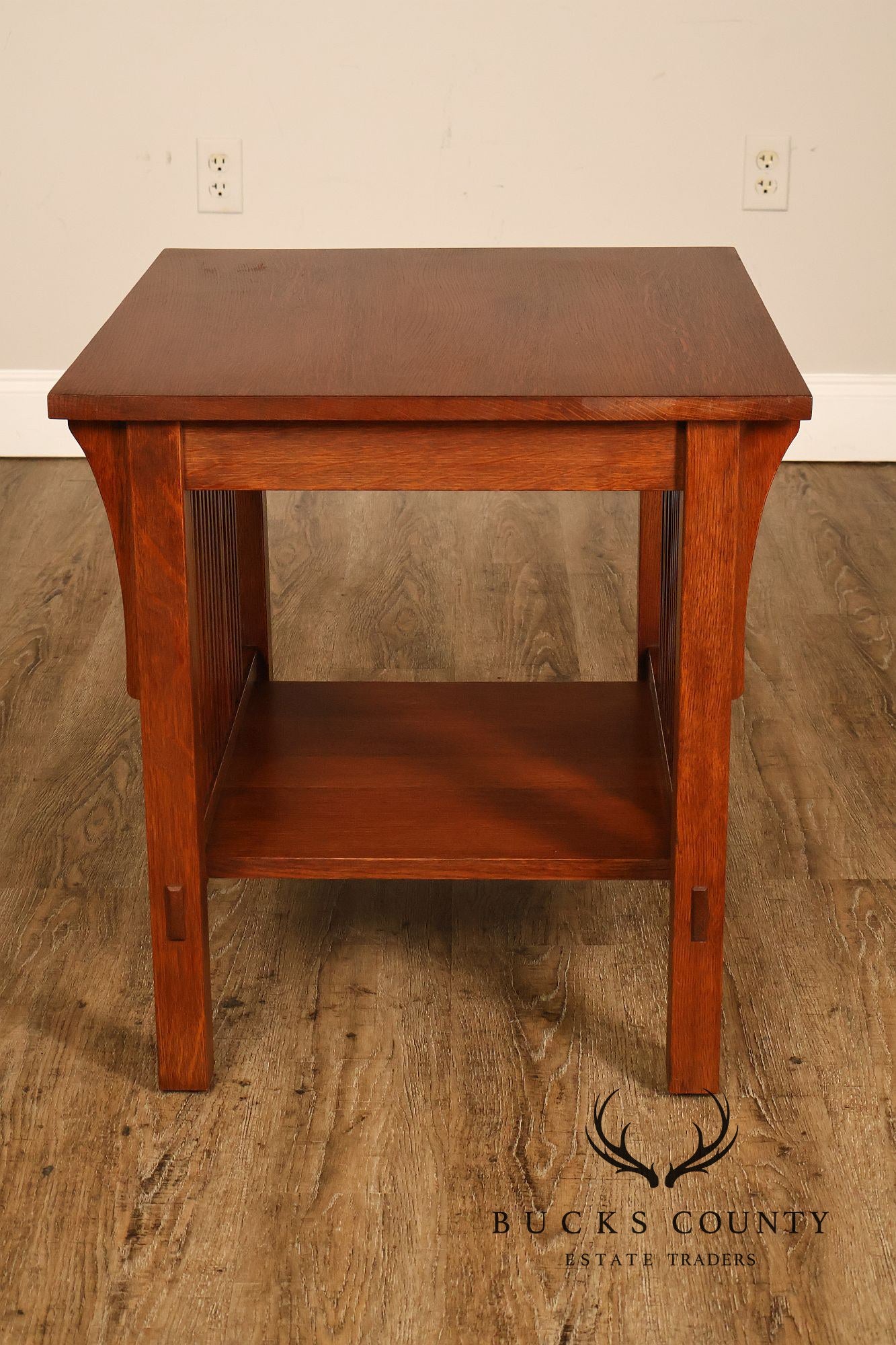 Stickley Mission Collection Oak Spindle Lamp Table