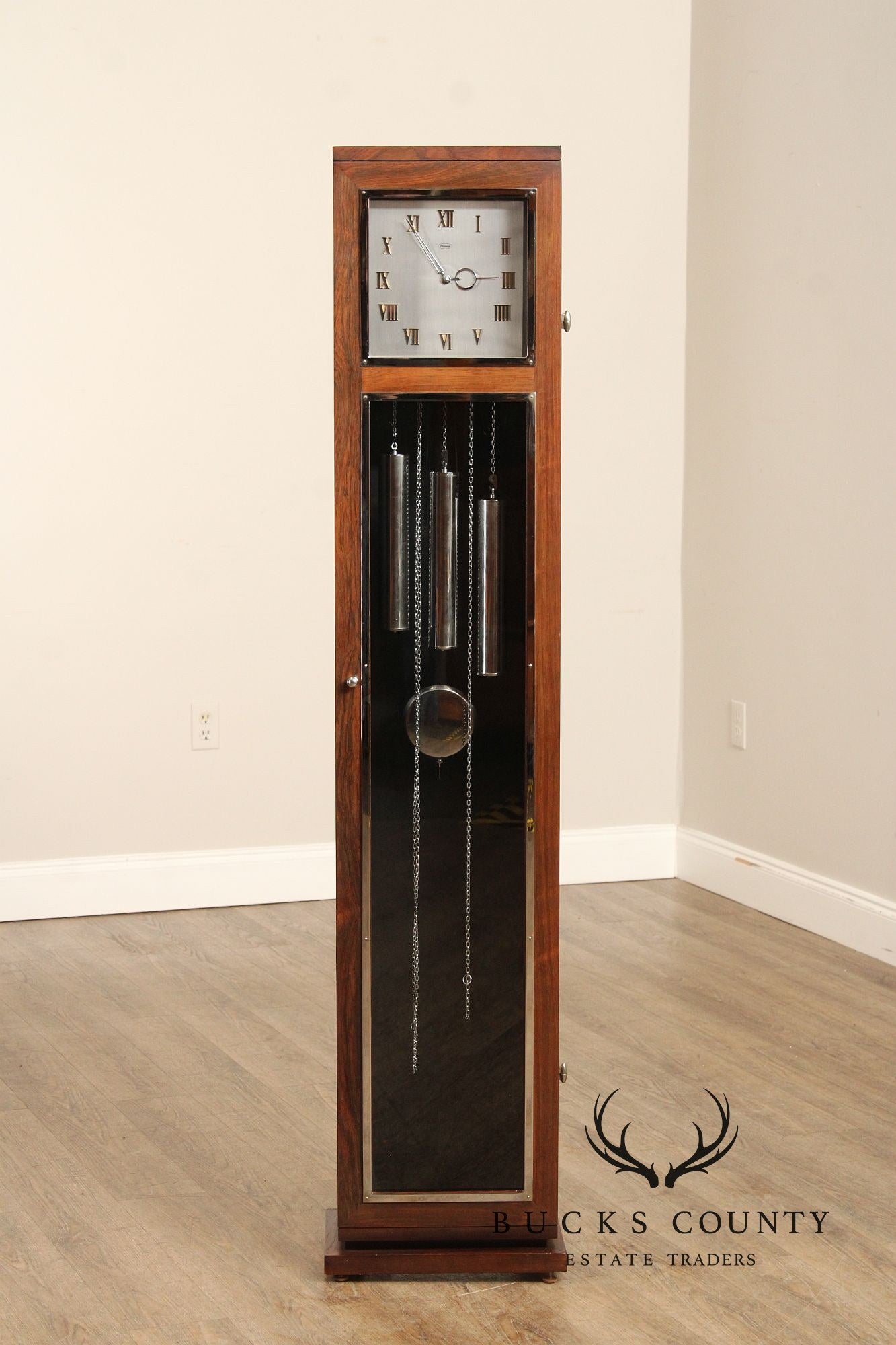 Ridgeway 1970's Modern Rosewood Grandfather Clock