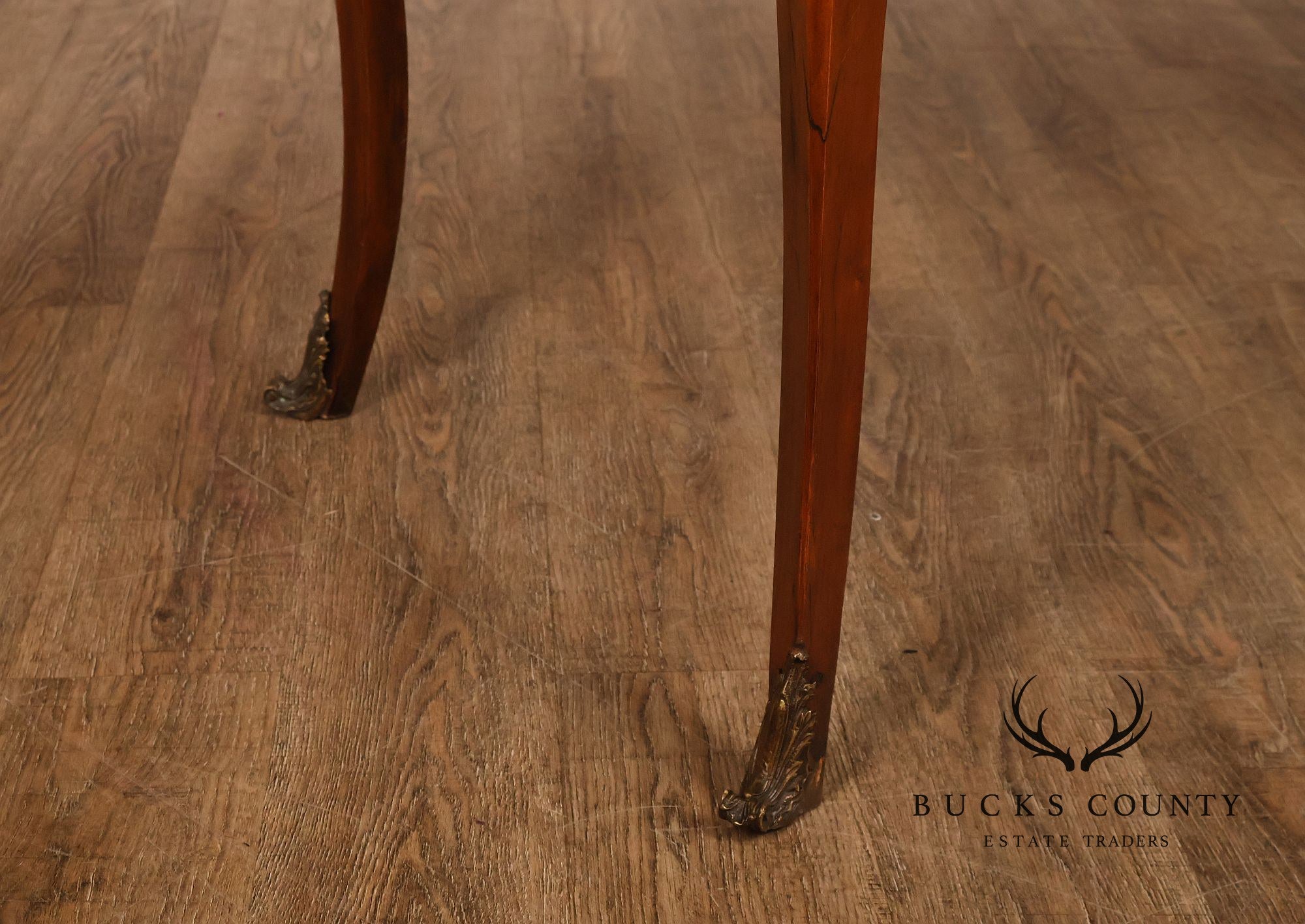 Theodore Alexander Chateau Du Vallois French Louis XV Style Walnut Leather Writing Desk