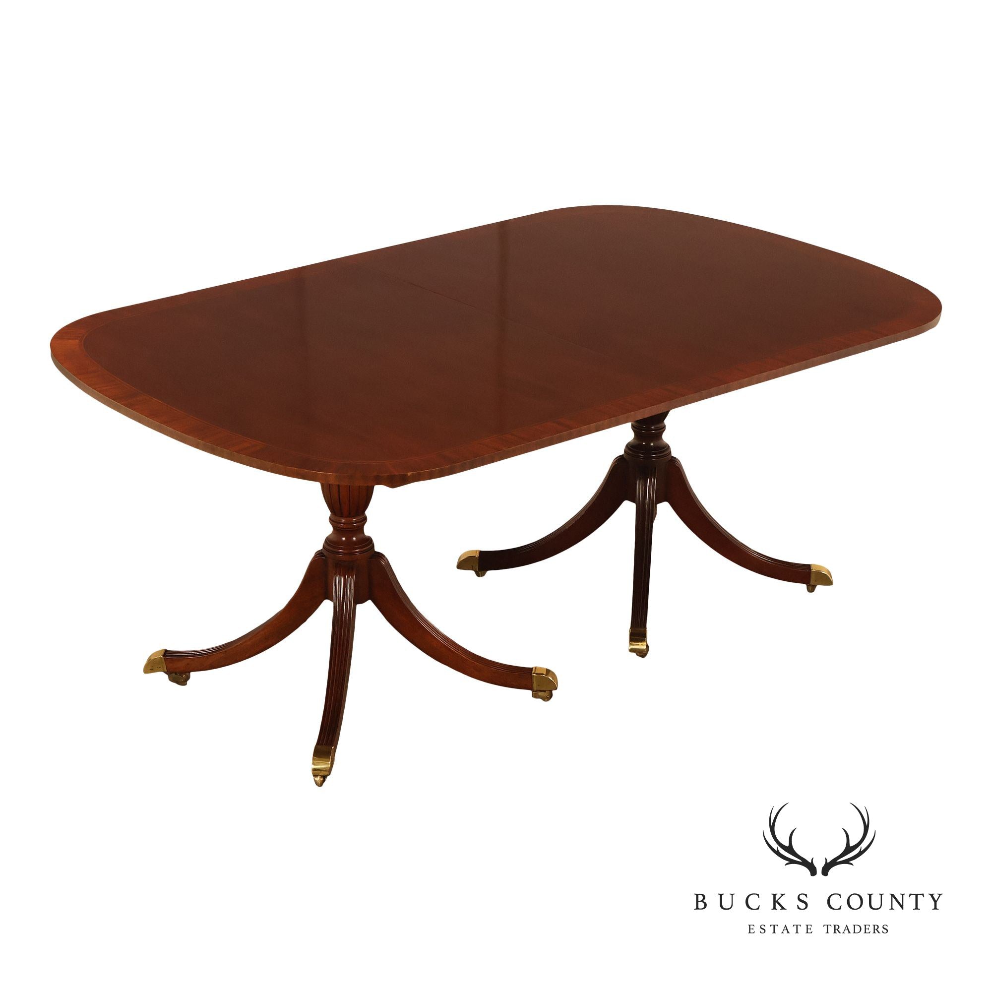 Councill Craftsmen Double Pedestal Mahogany Dining Table