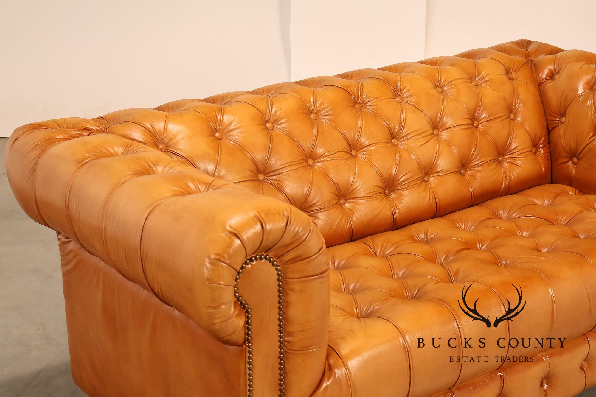 Tufted Leather Chesterfield Sofa