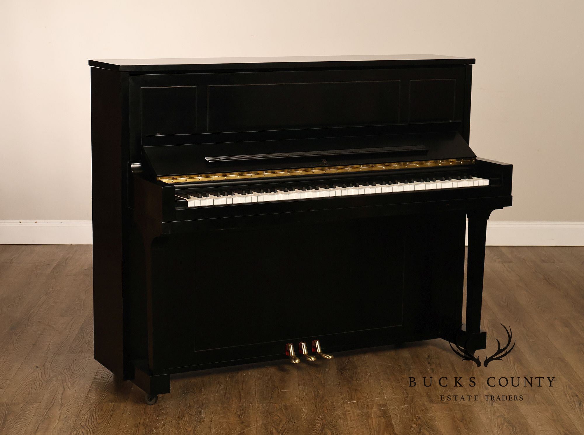 Steinway & Sons Model 1098 Ebonized Upright Piano With Bench