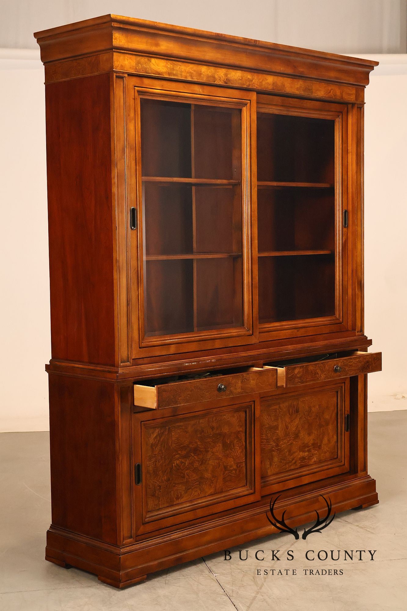 Ethan Allen Townhouse Collection Burlwood China Cabinet