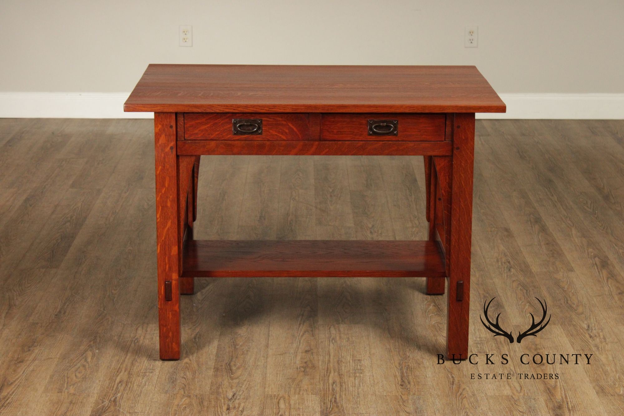 Gustav Stickley Antique Mission Oak Library Desk