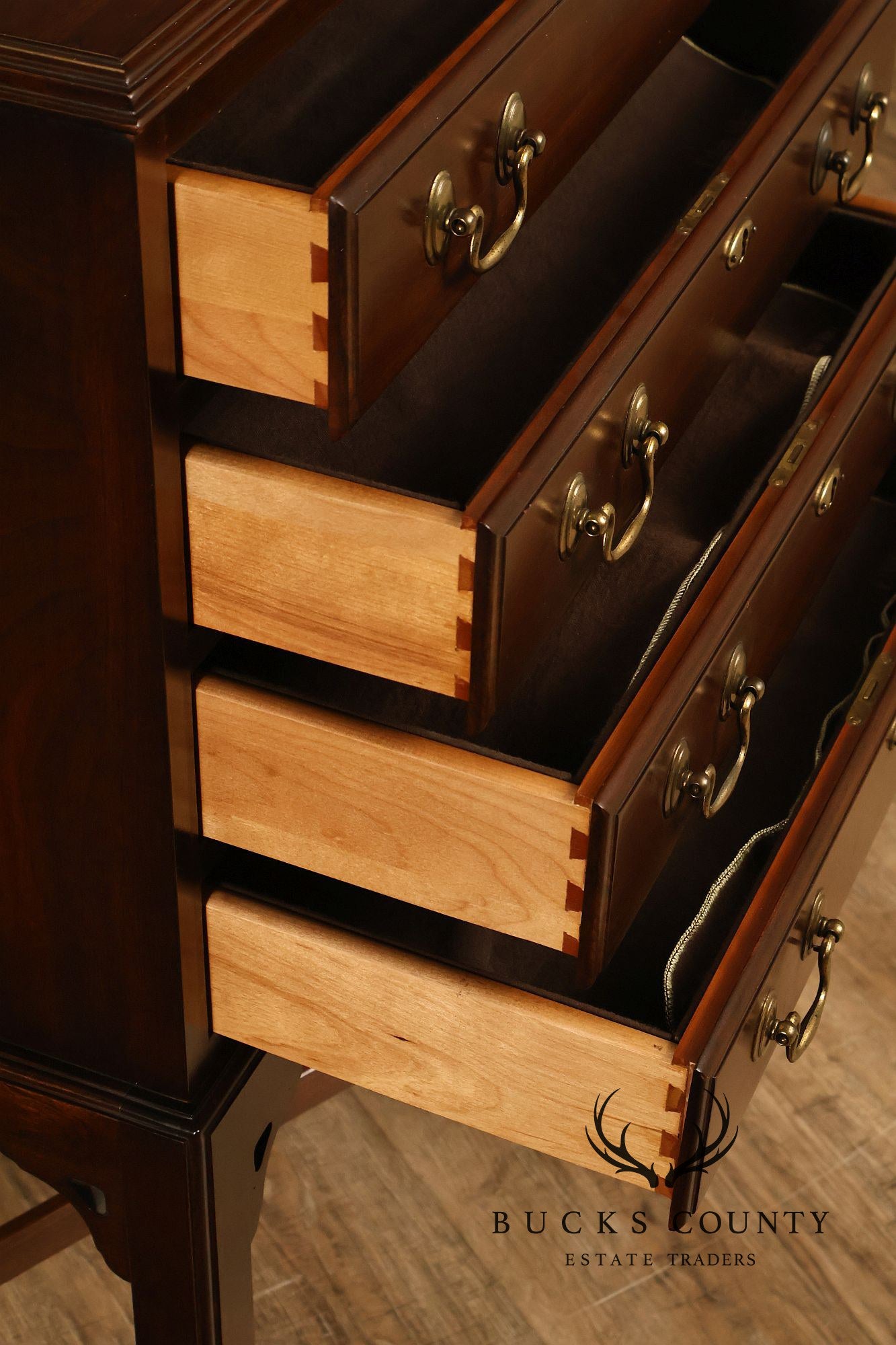 Ethan Allen 'Georgian Court' Cherry Silver Chest