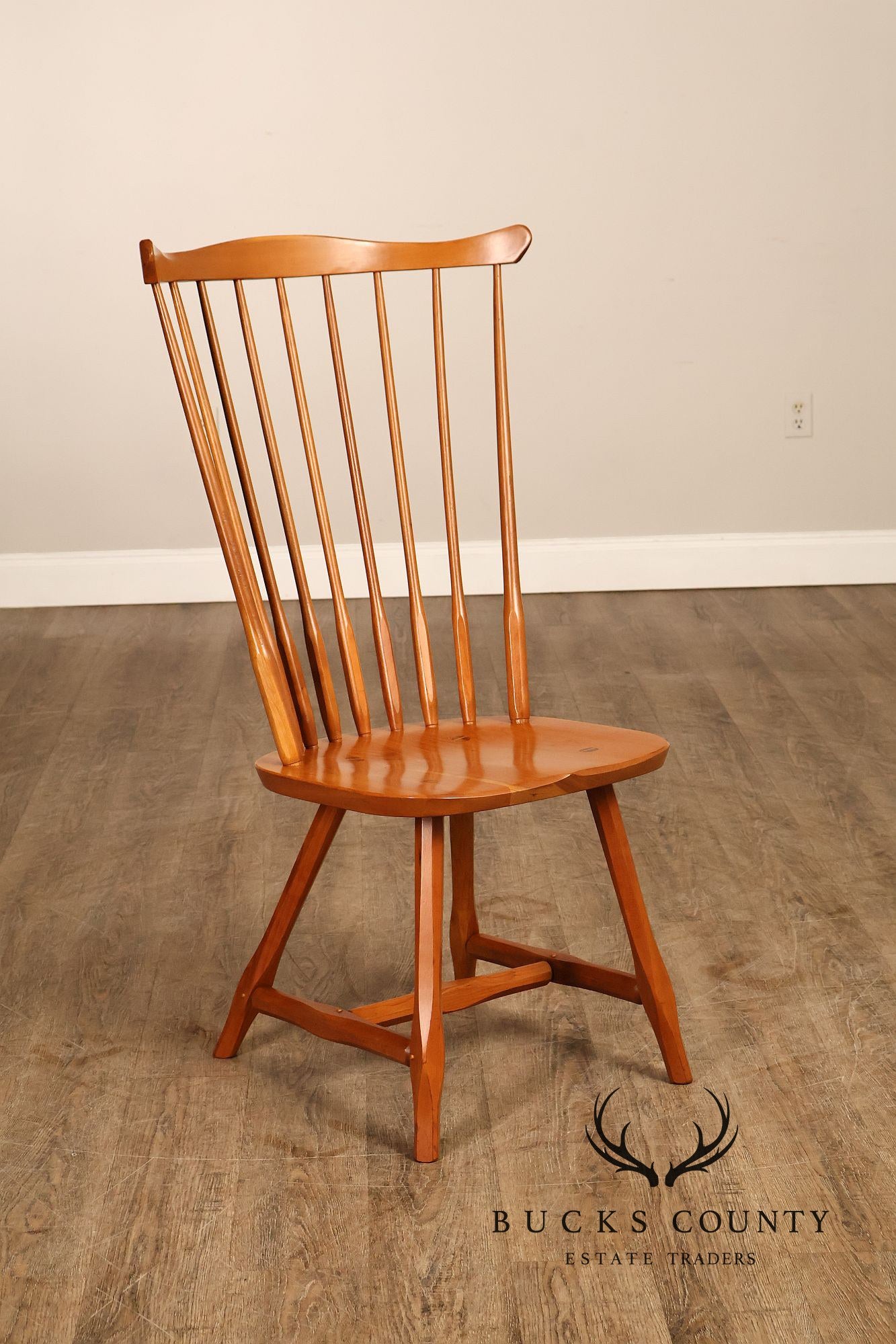 Hunt Country Furniture Set of Six Cherry Windsor Dining Chairs