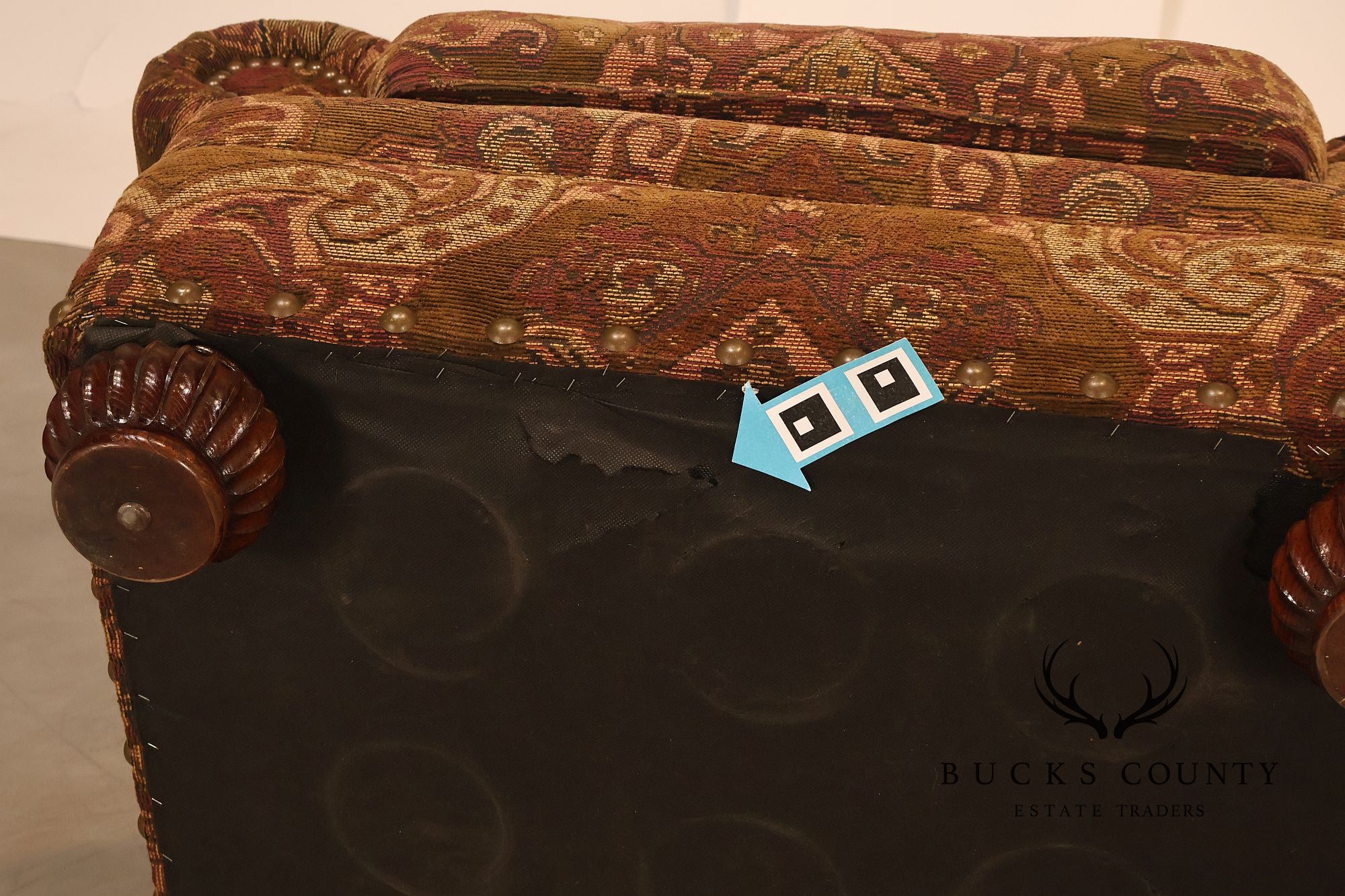 Lillian August Collection Oversized Paisley Upholstered Armchair