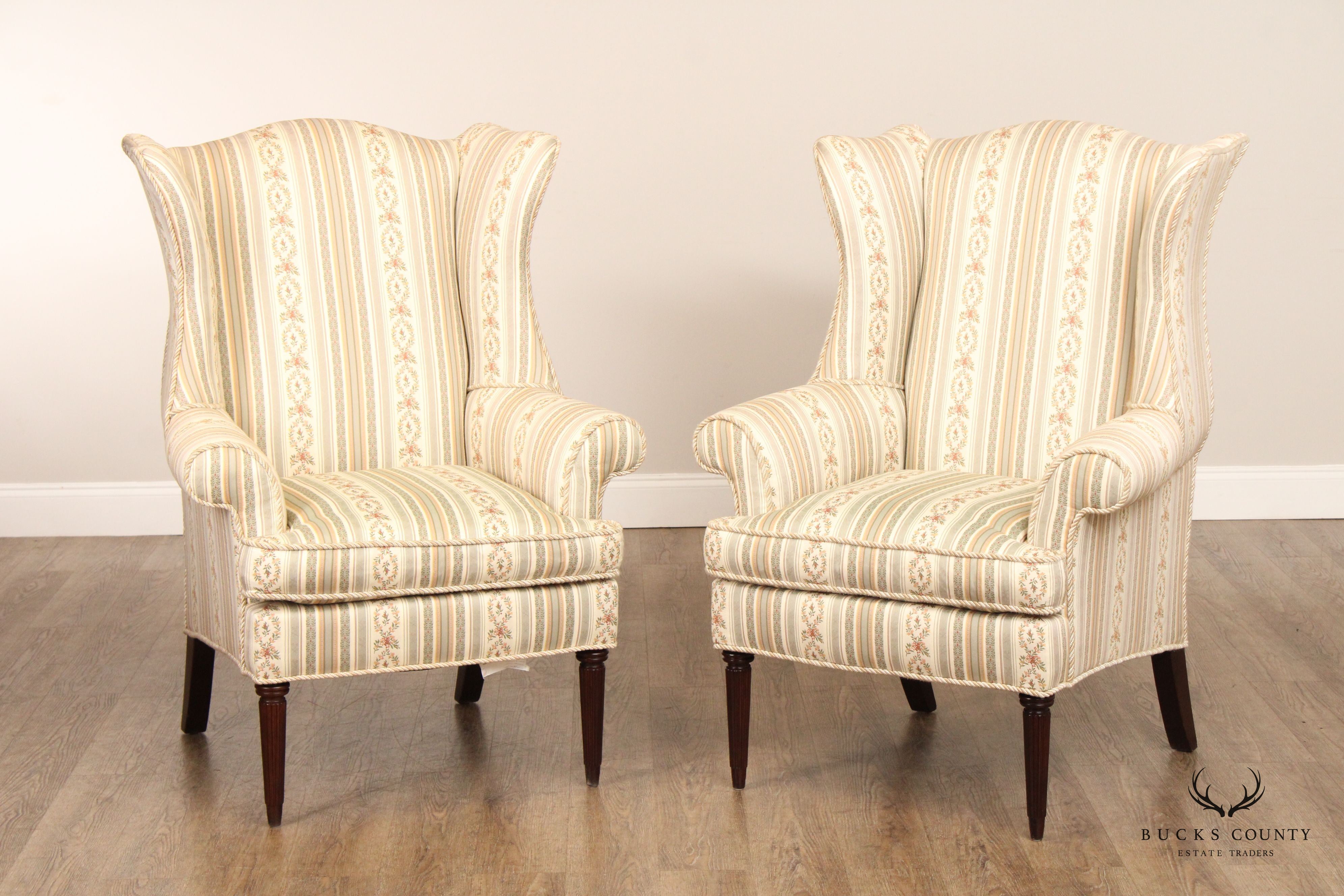 Lillian August Collection Traditional Pair of Wing Chairs