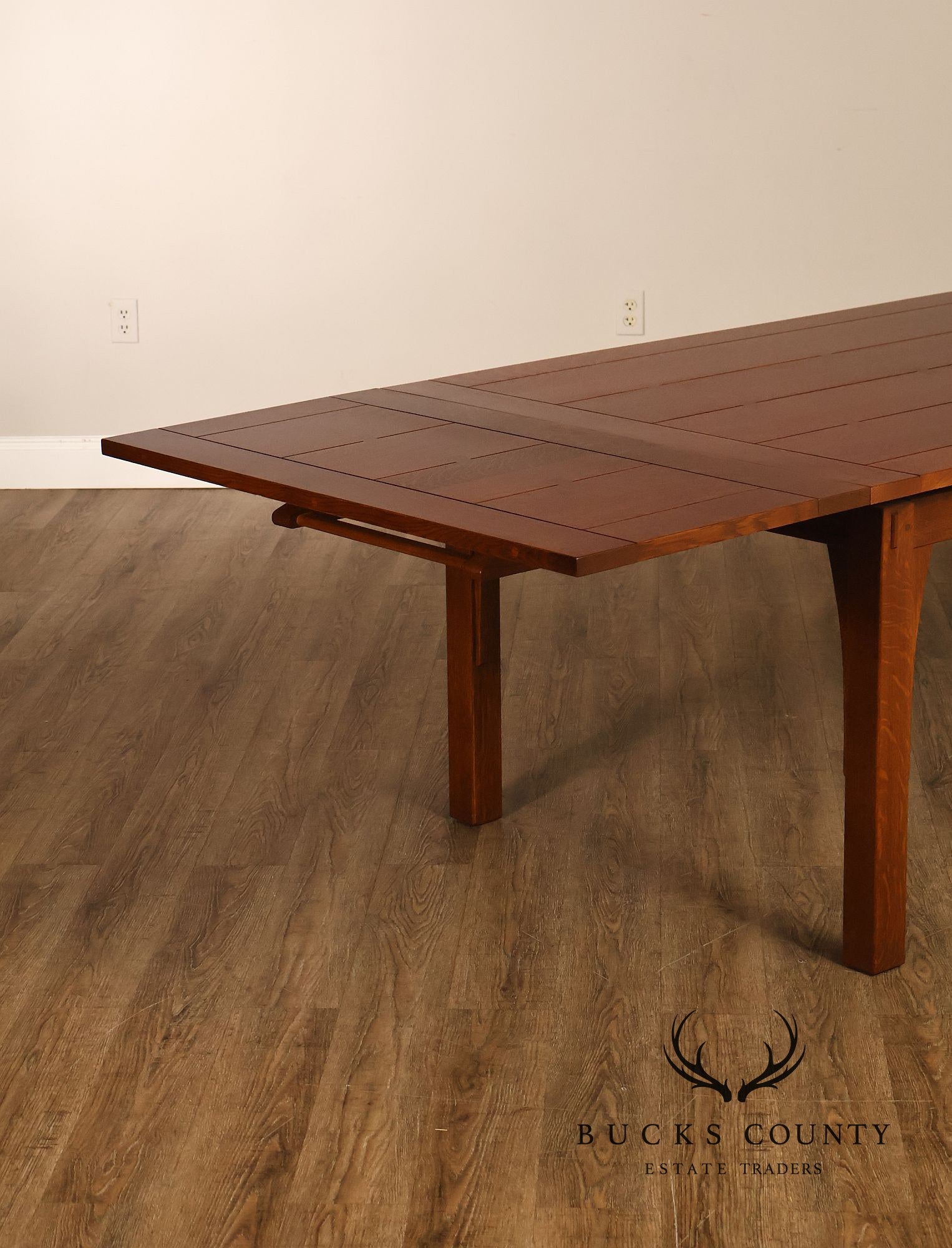 Stickley Mission Collection Oak Draw Top Extension Dining Table