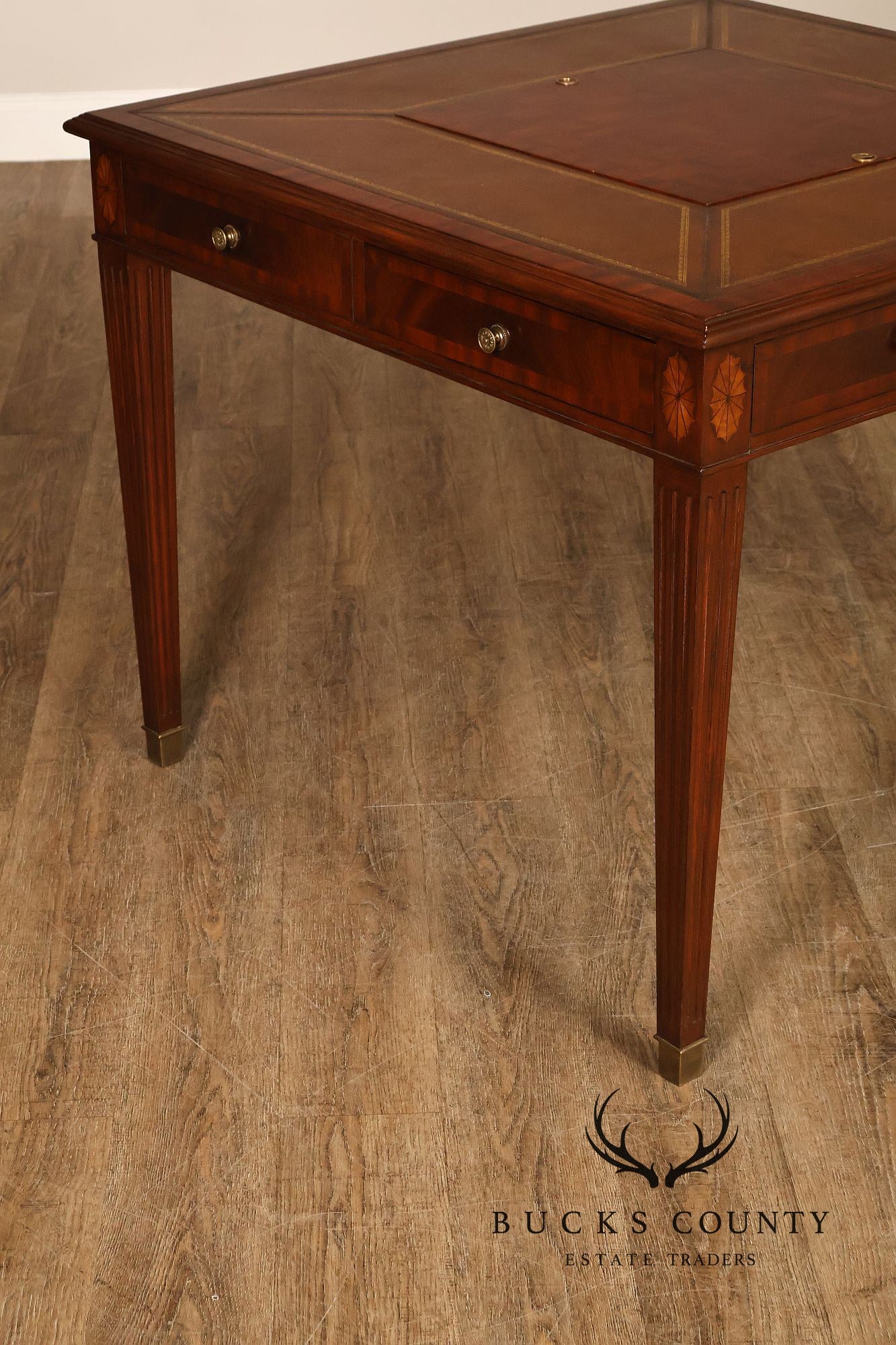 Scarborough House Federal Style Inlaid Mahogany Square Game Table