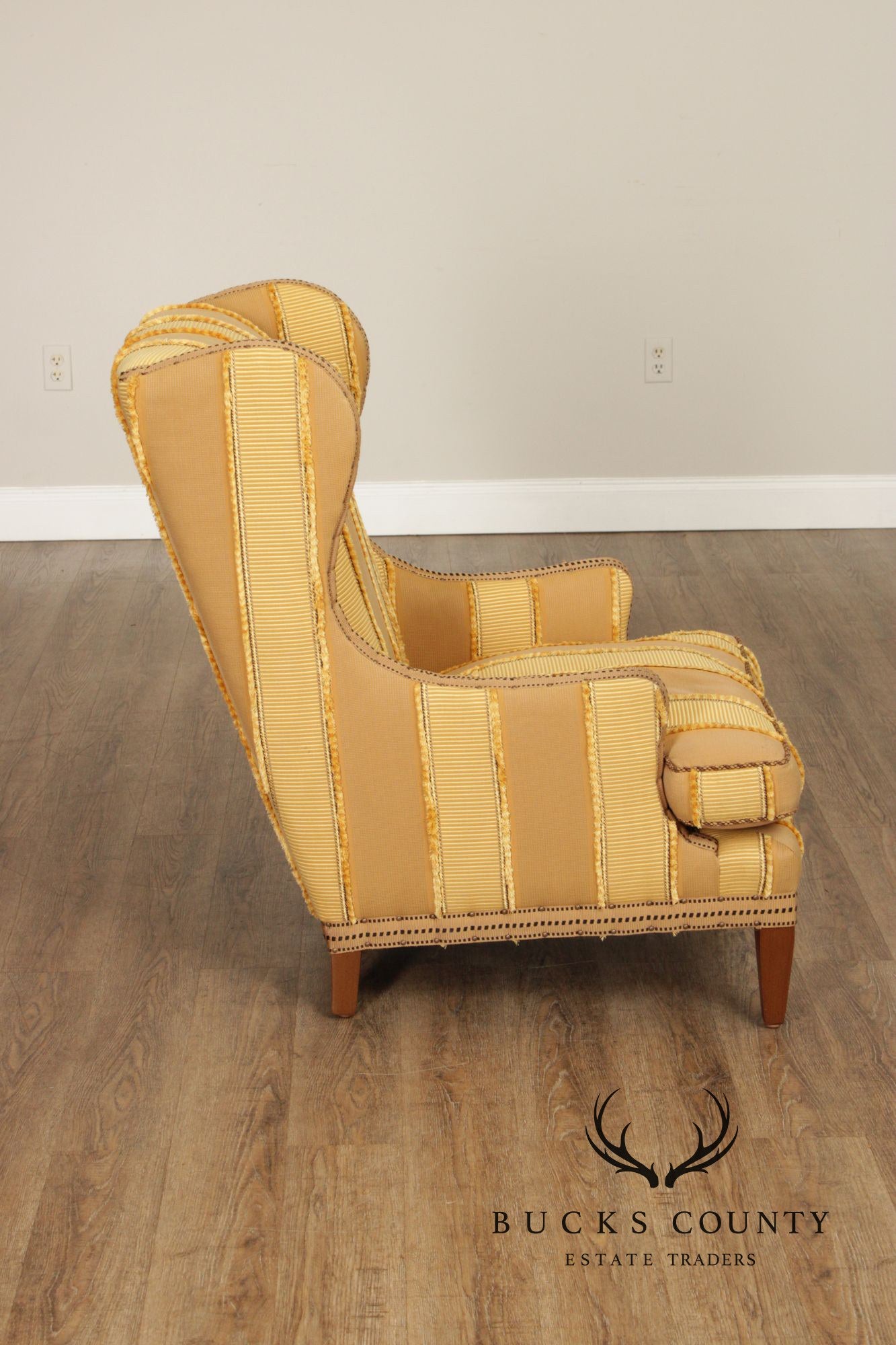 Greg Jordan Custom Scalamandre Upholstered Wingback Chair