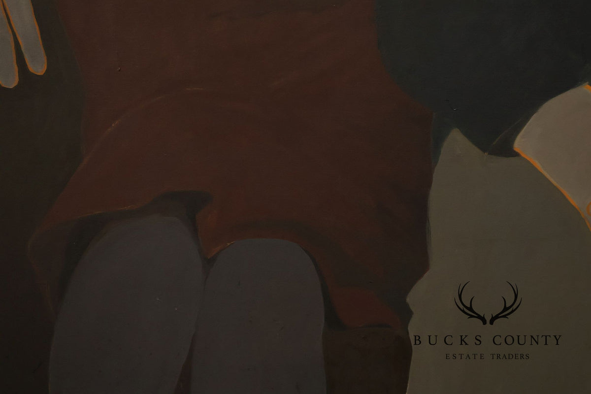 Anne Cooper Dobbins Oil Painting, Modern Couple's Portrait