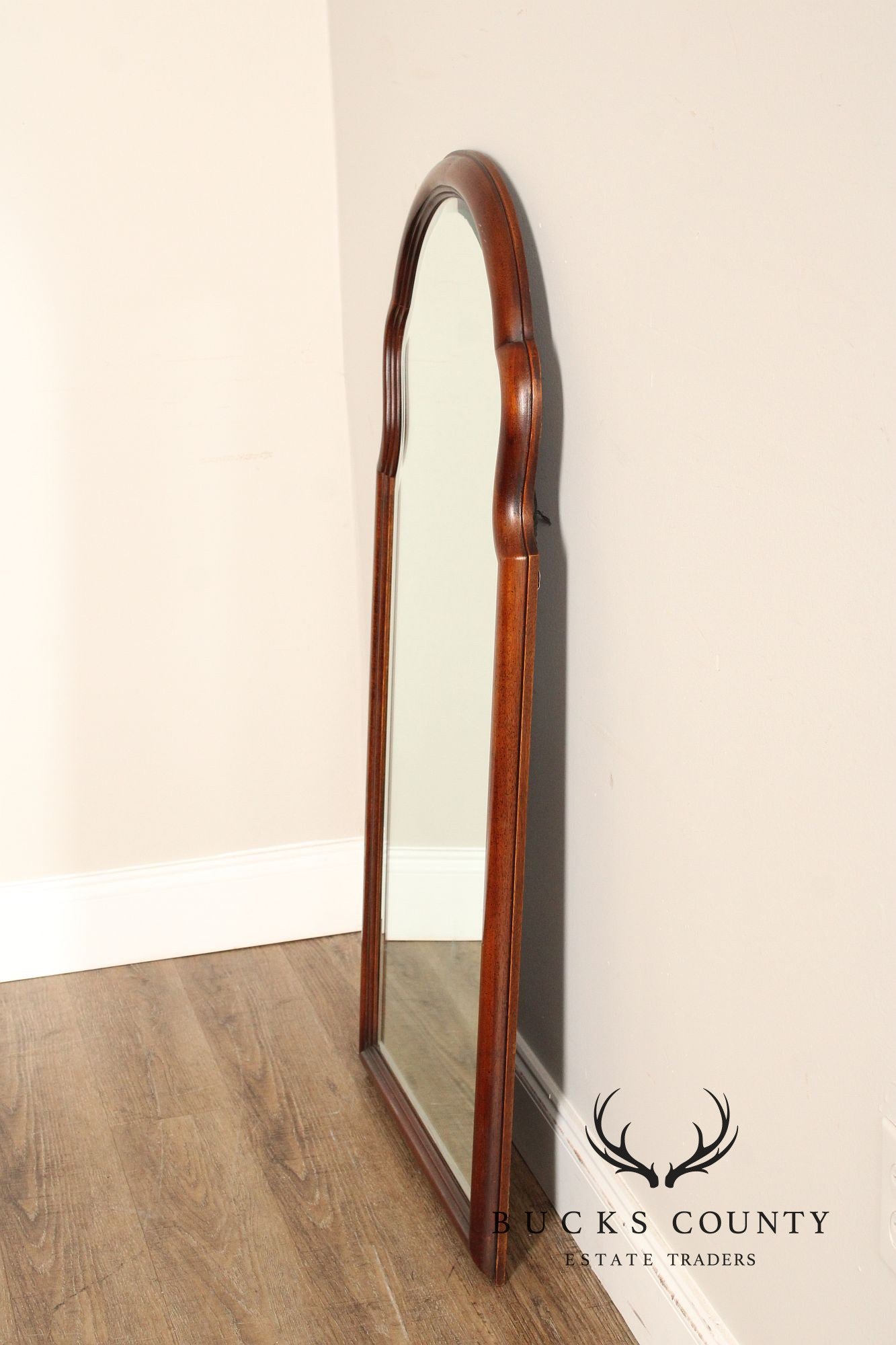 Vintage Mahogany Arched Wall Mirror