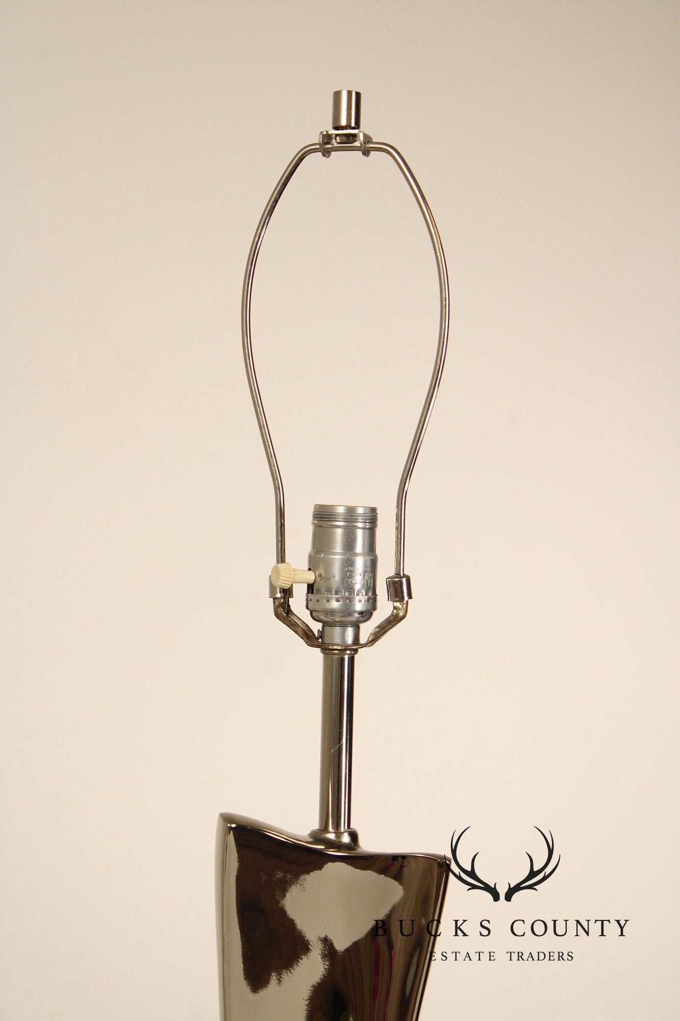 Richard Weiss & Harold Barr Modern Sculpted Chrome Table Lamp