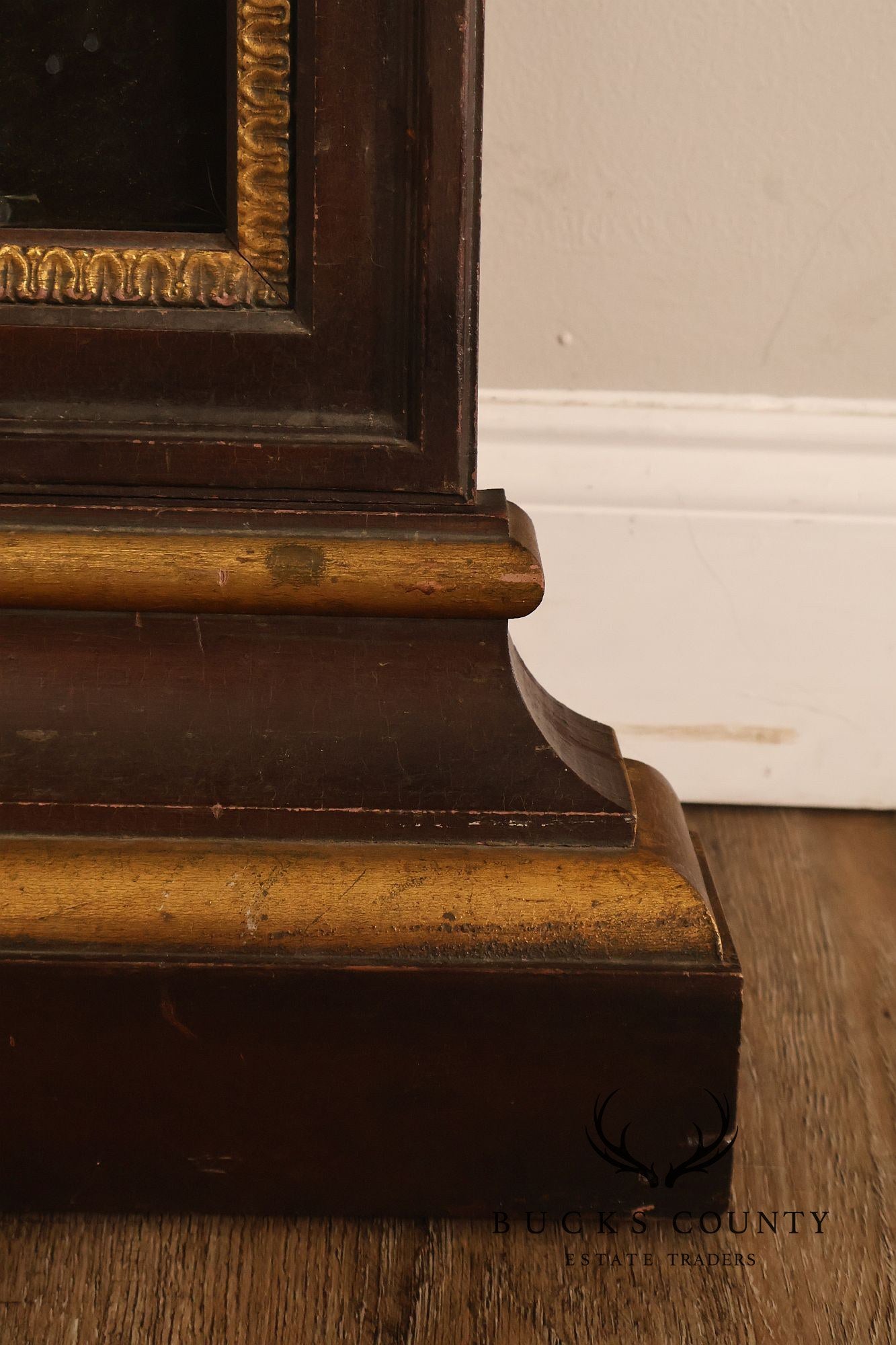 Pair Of Decorative Mirrored Wall Columns With Gilt Carved Capitals By Francisco Hurtado