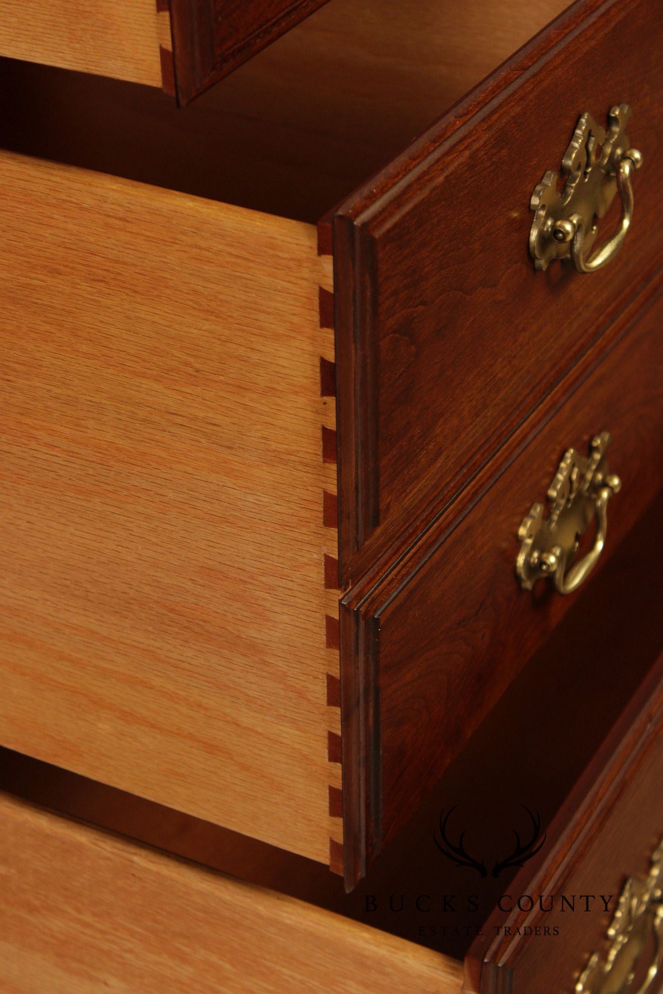 Pennsylvania House Chippendale Style Cherry Triple Dresser