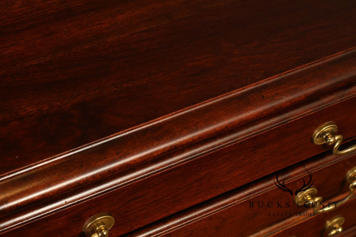 Chippendale Style Mahogany Four Drawer Silver Chest On Stand