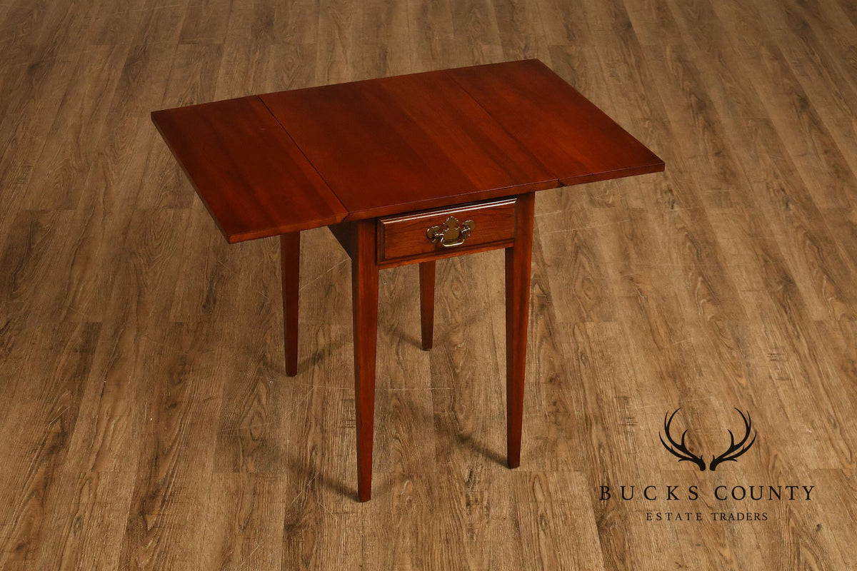 Federal Style Pair of Cherry Pembroke Side Tables