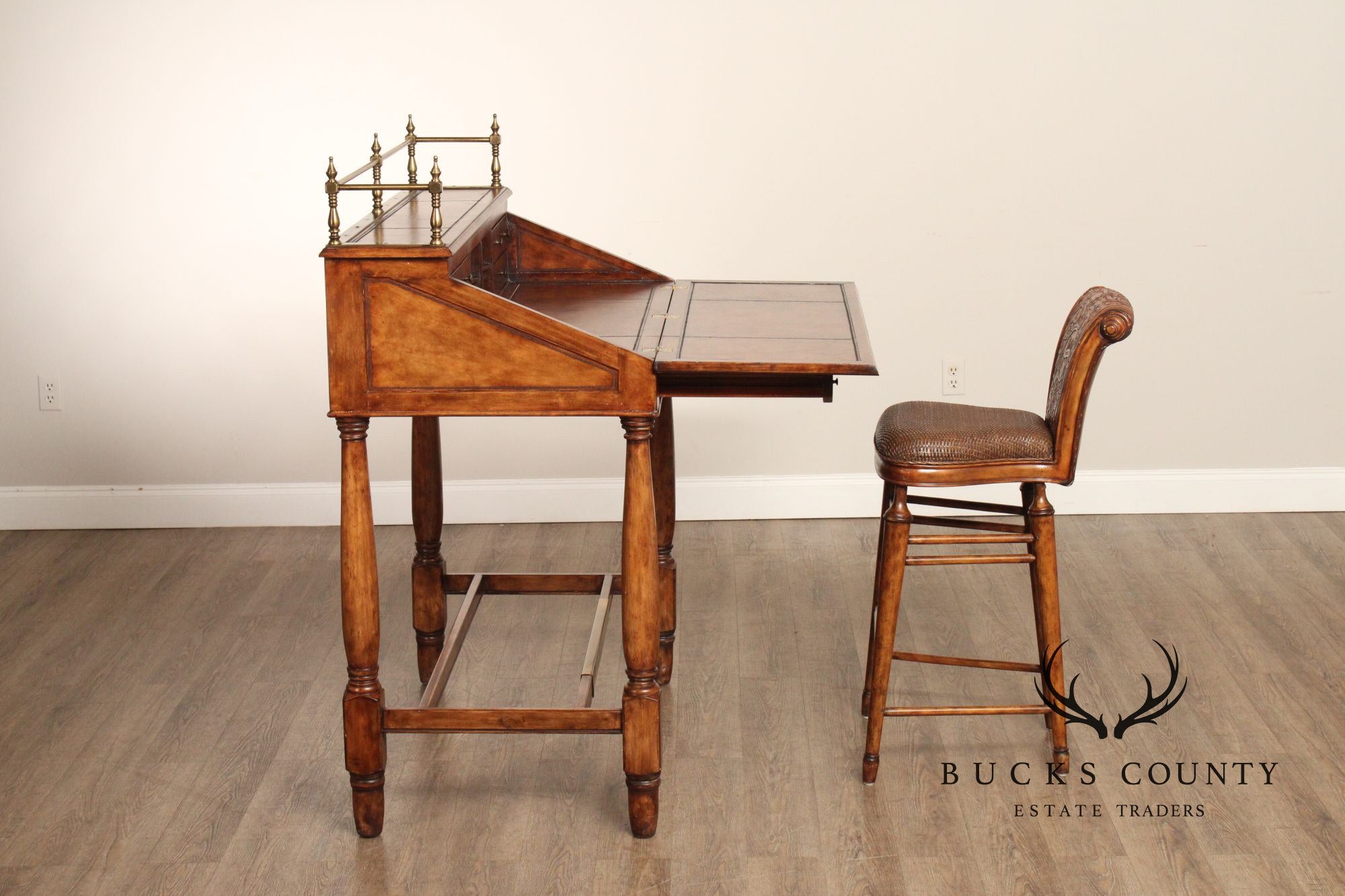 Thomasville Ernest Hemingway Slant Front Writing Desk and Chair