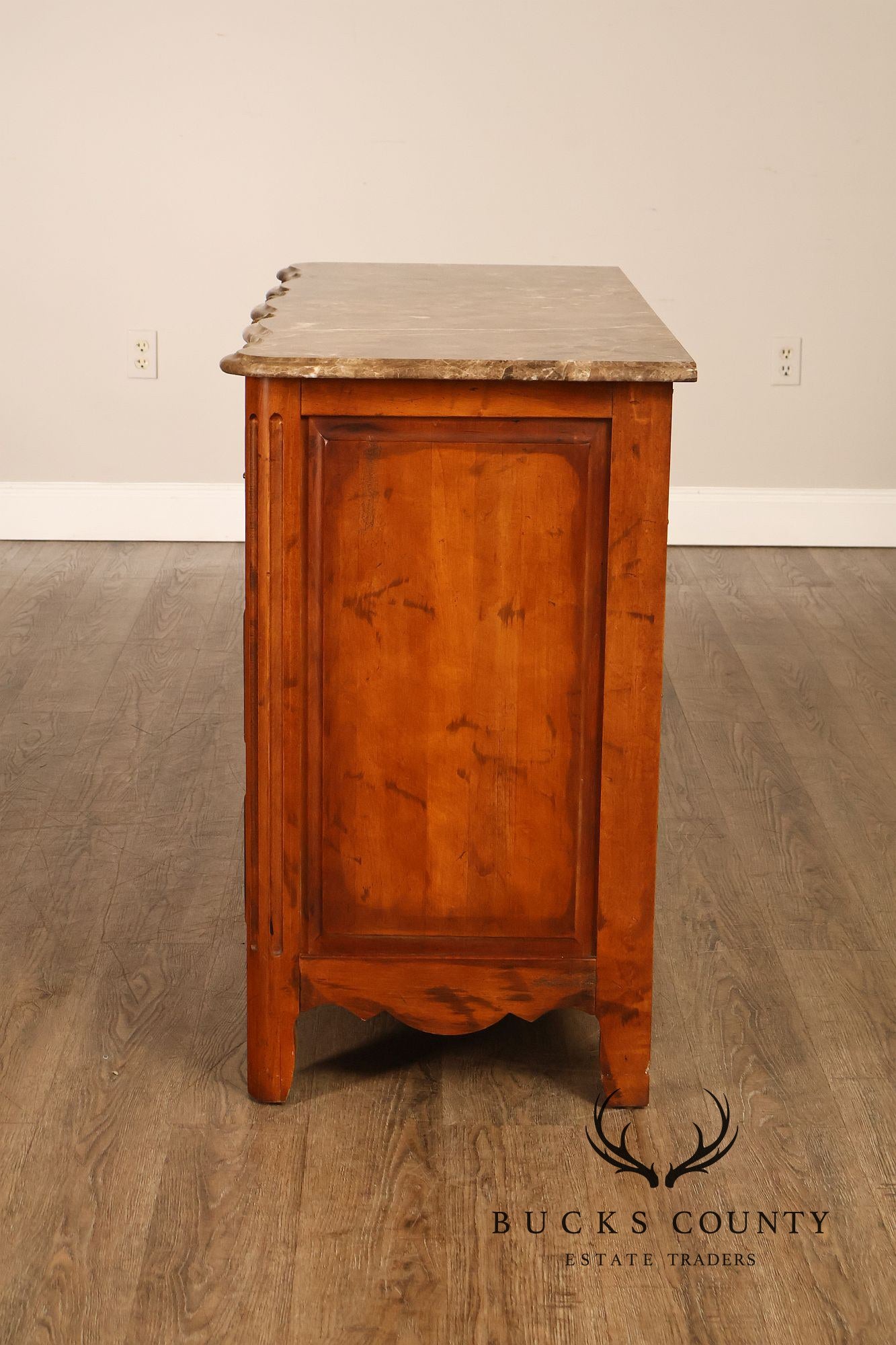 Century Furniture  French Provincial Style Marble Top Chest