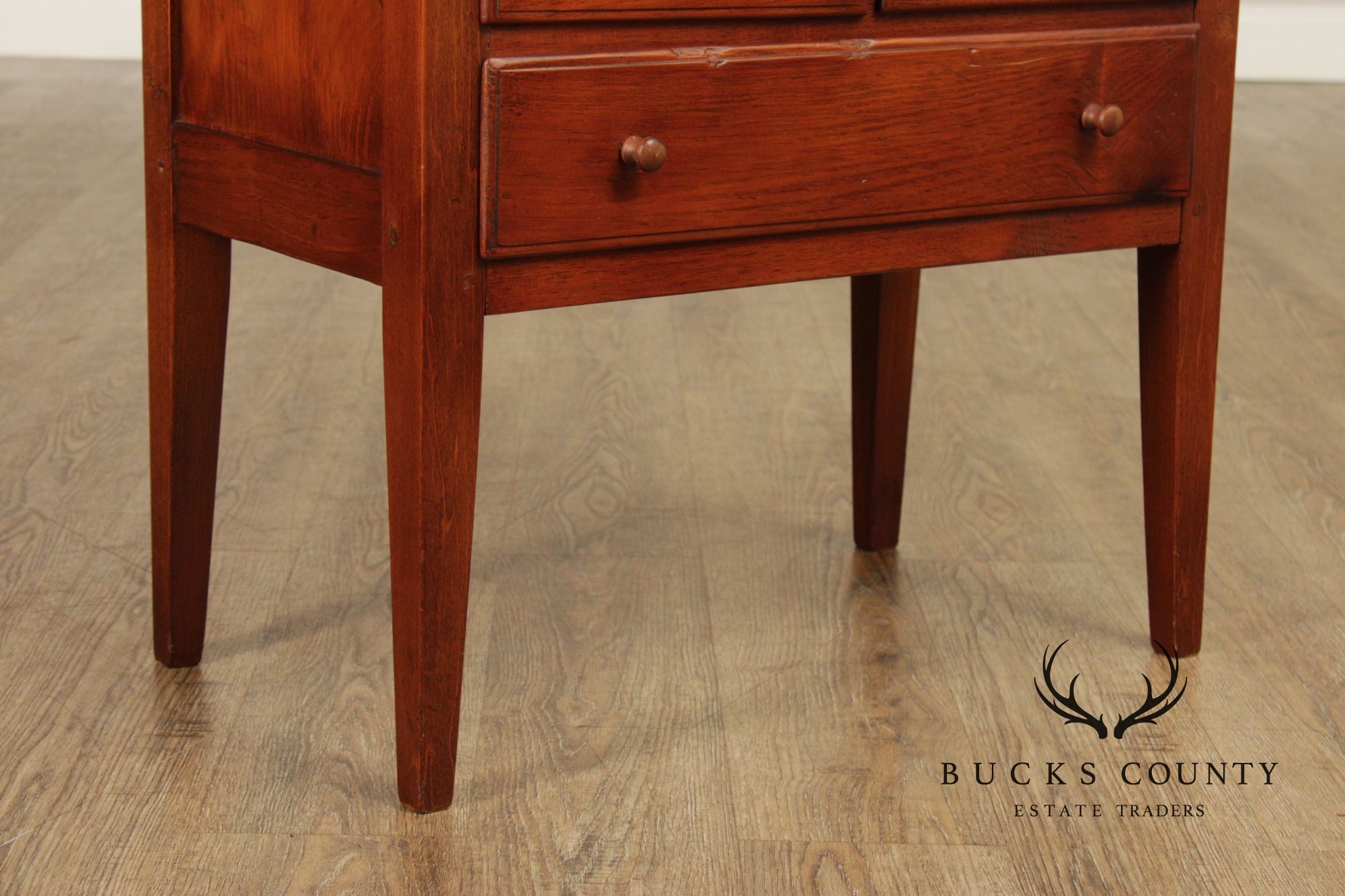 Shaker Style Custom Pine Drop-Leaf Sewing Cabinet