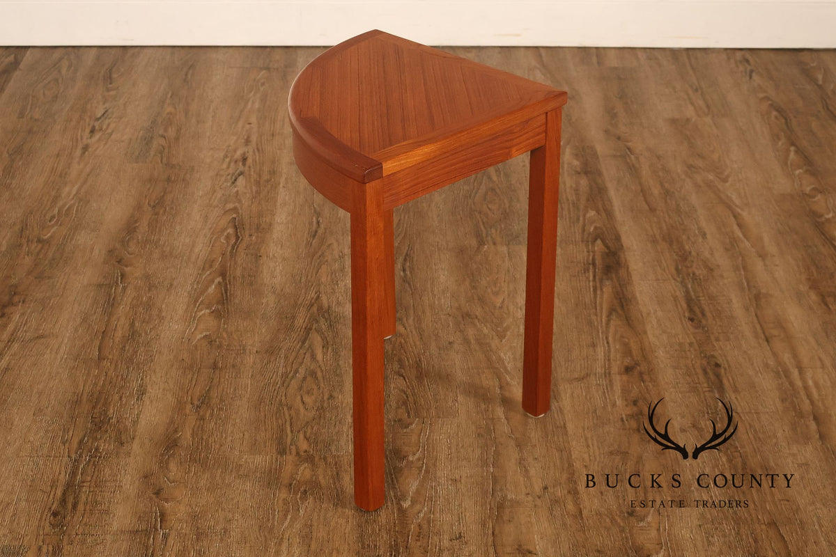 Andreas Tuck Danish Modern Teak Corner Side Table