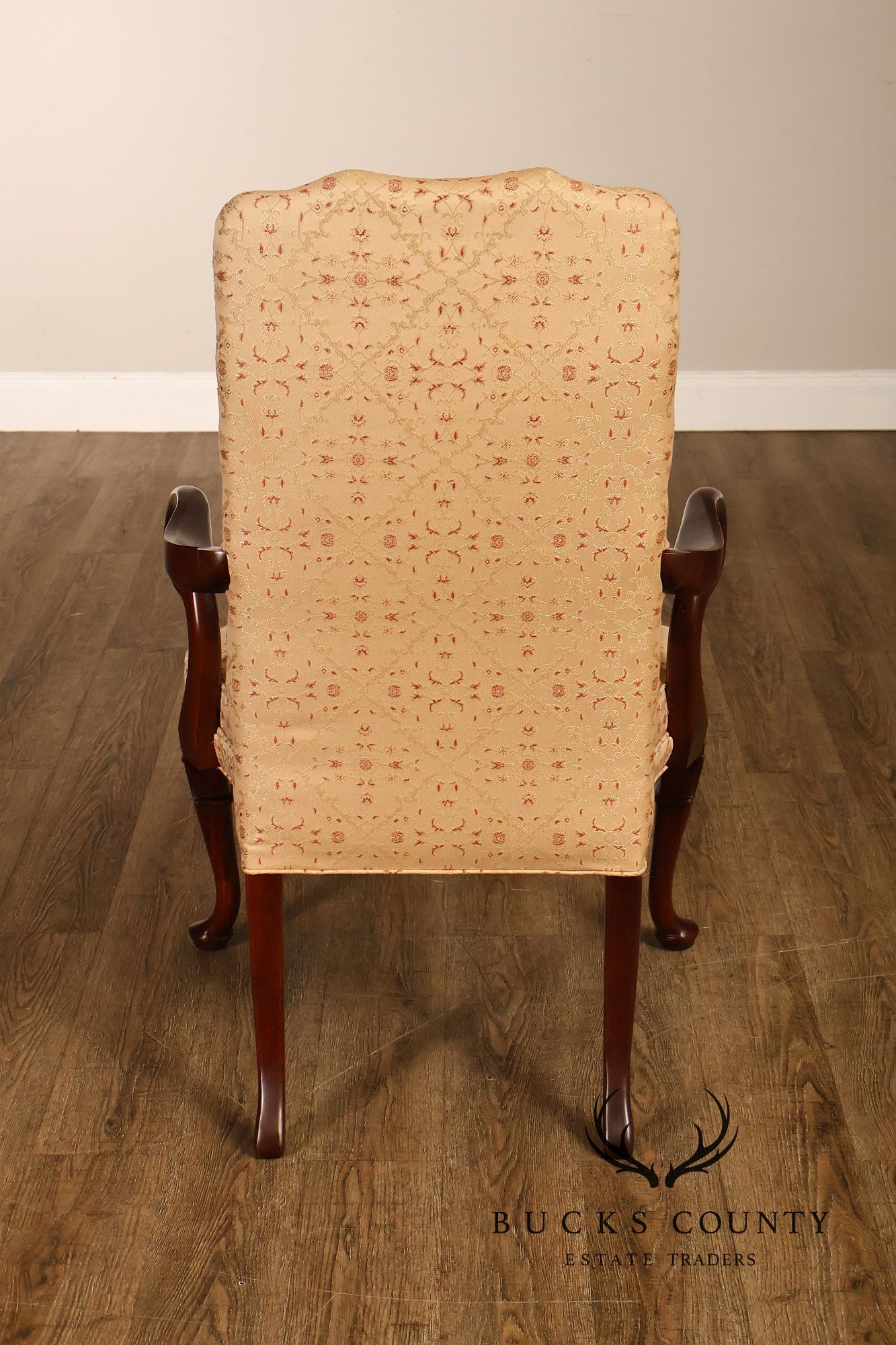 Hickory Chair Queen Anne Style Mahogany Armchair