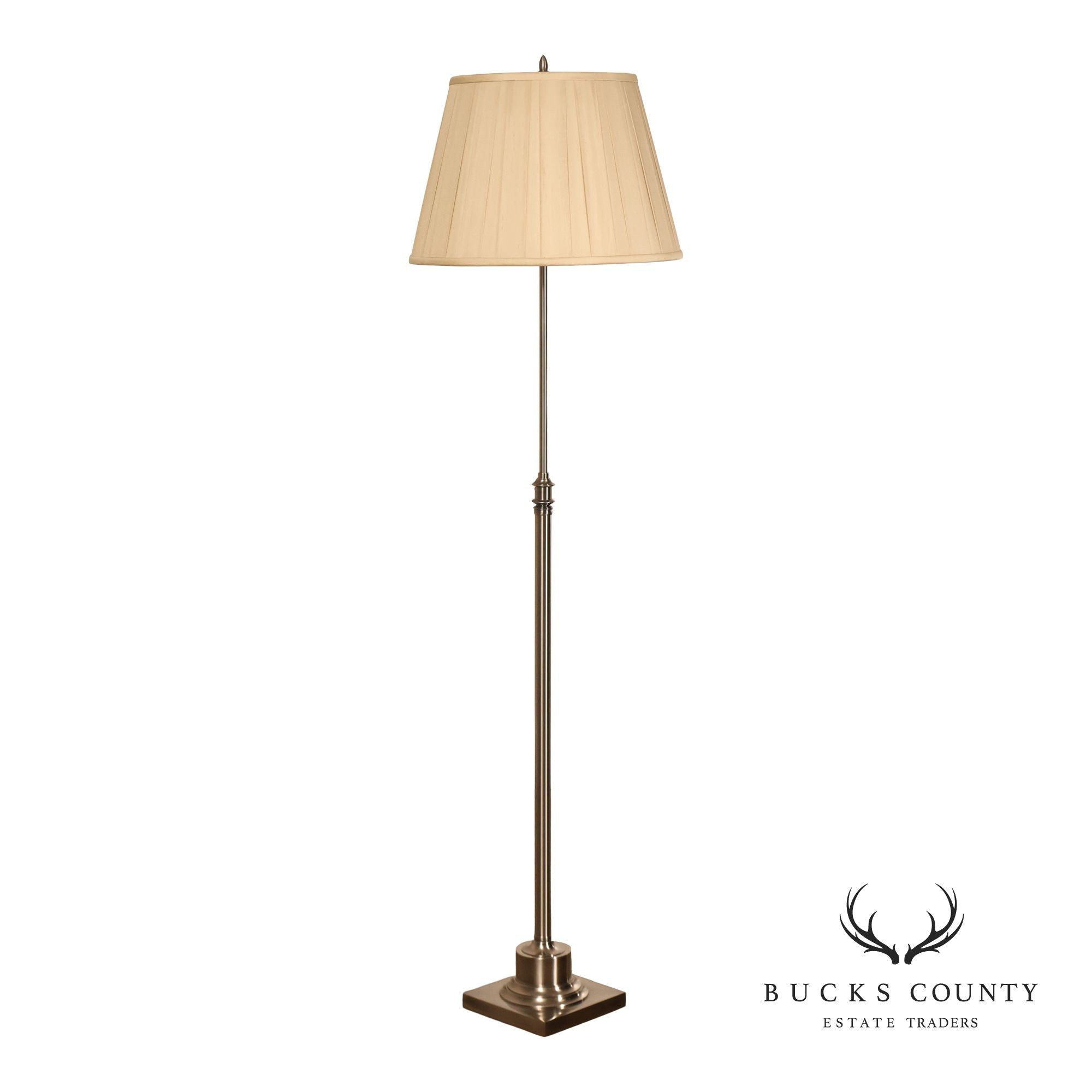 Restoration Hardware Adjustable Height Steel Floor Lamp