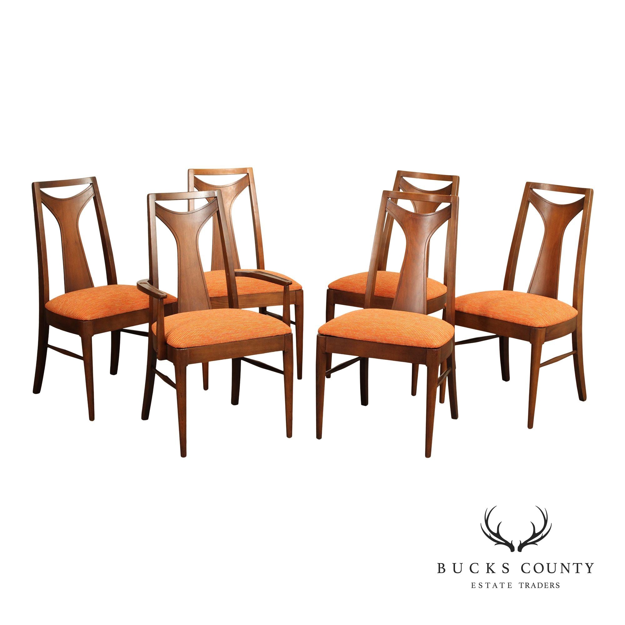 Kent Coffey 'Perspecta' Mid Century Modern Set of Six Dining Chairs