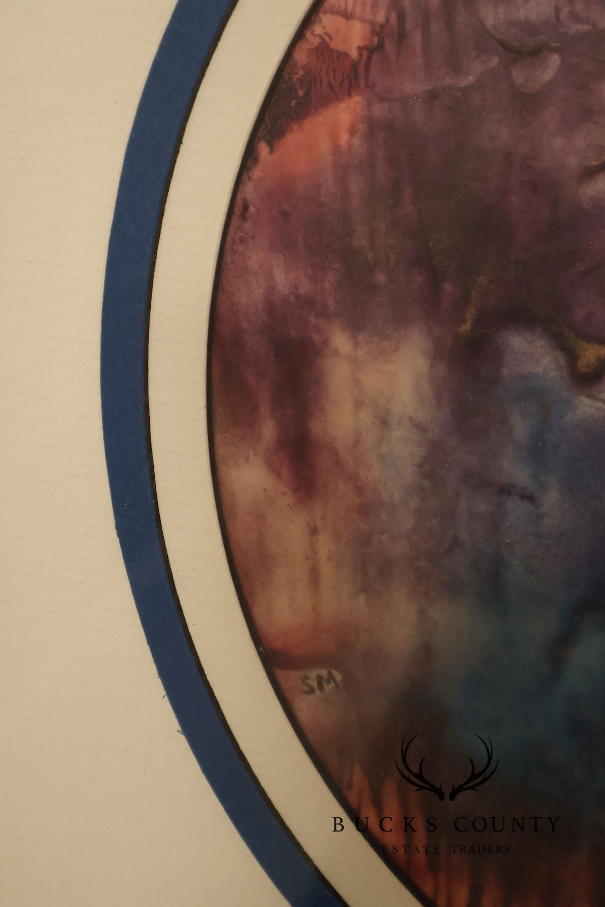 Suzanne Marinell Melted Wax Painting, 'Magenta Majesty'