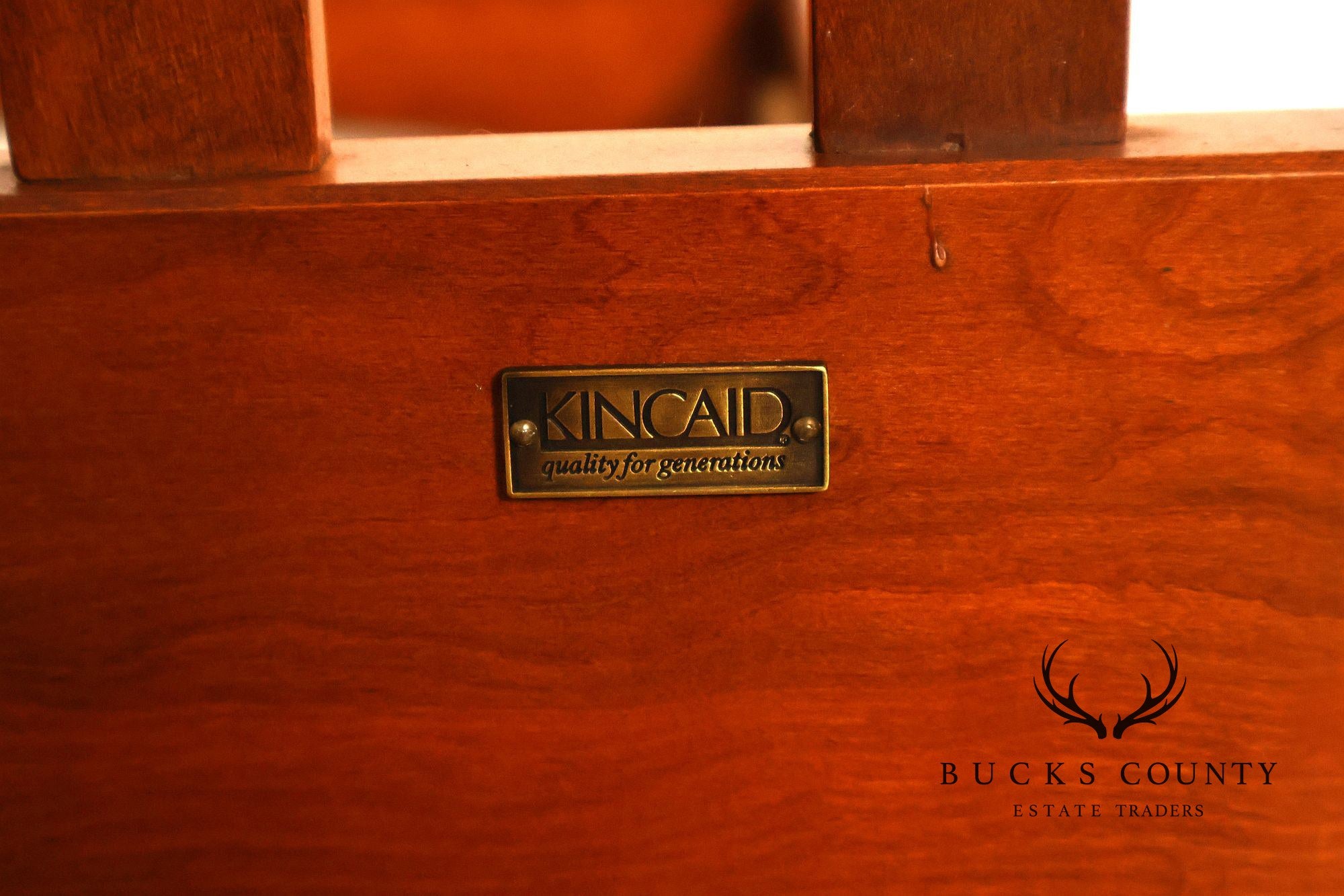 Kincaid Furniture Mission Style Cherry Slatted  King Size Sleigh Bed