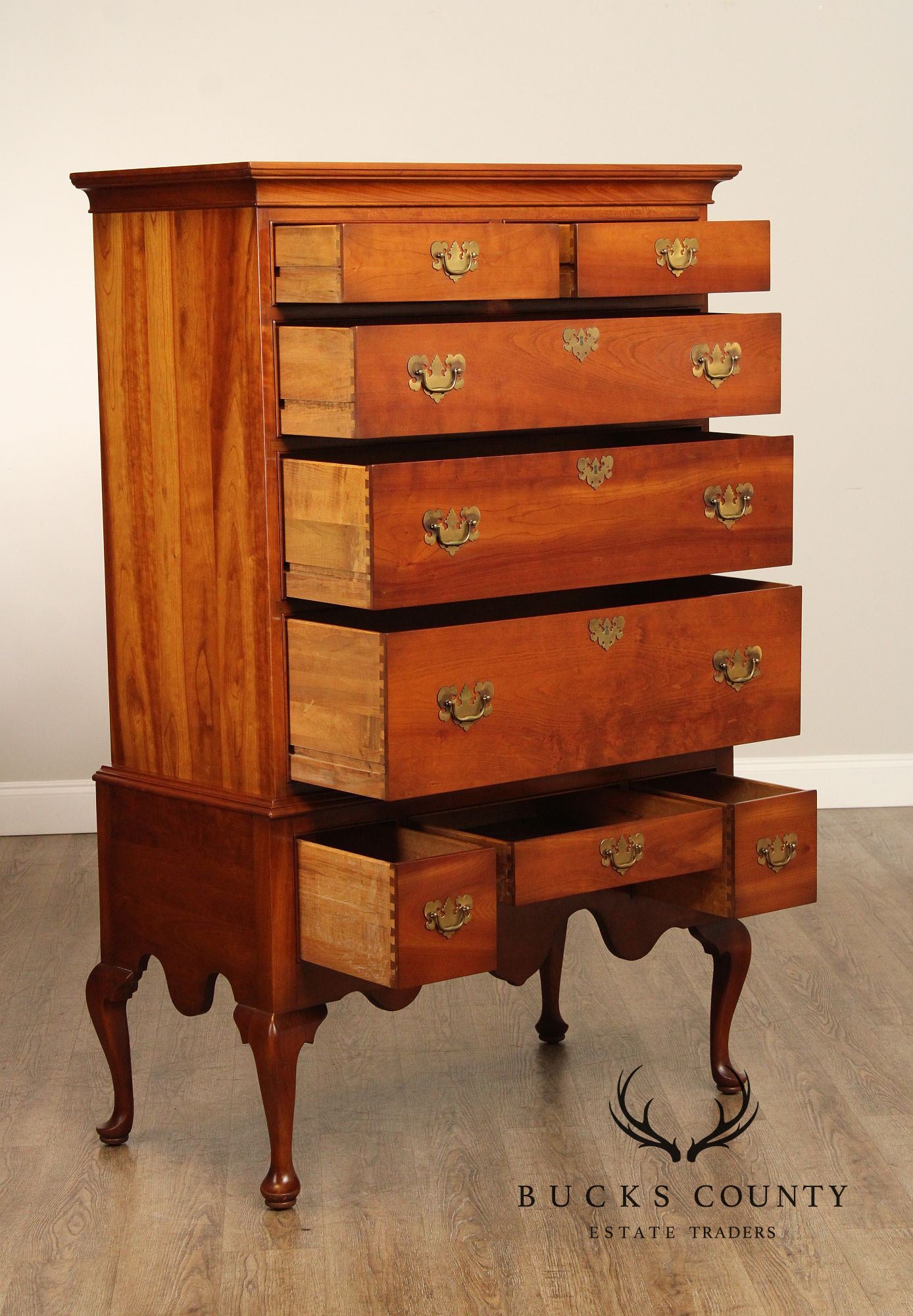 Stickley Cherry Valley Queen Anne Style Highboy Chest