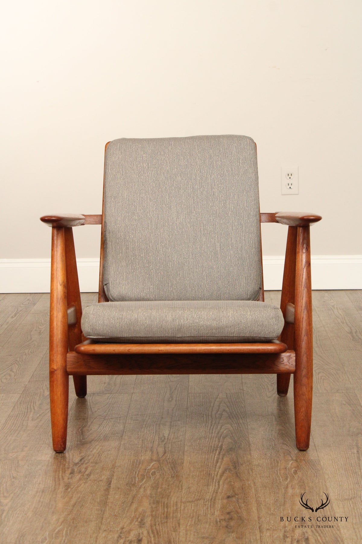 Hans Wegner For Getama Danish Modern Teak GE-240 Cigar Armchair