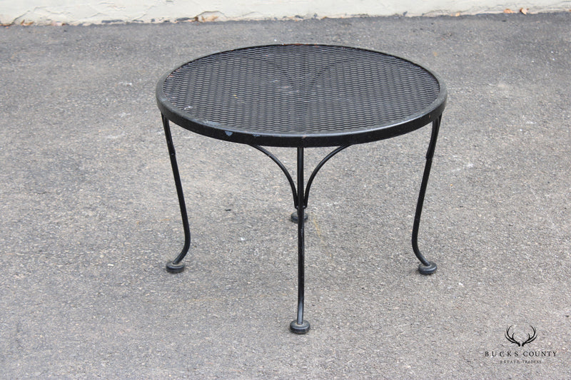 Woodard Pair of Wrought Iron Outdoor Patio Side Tables