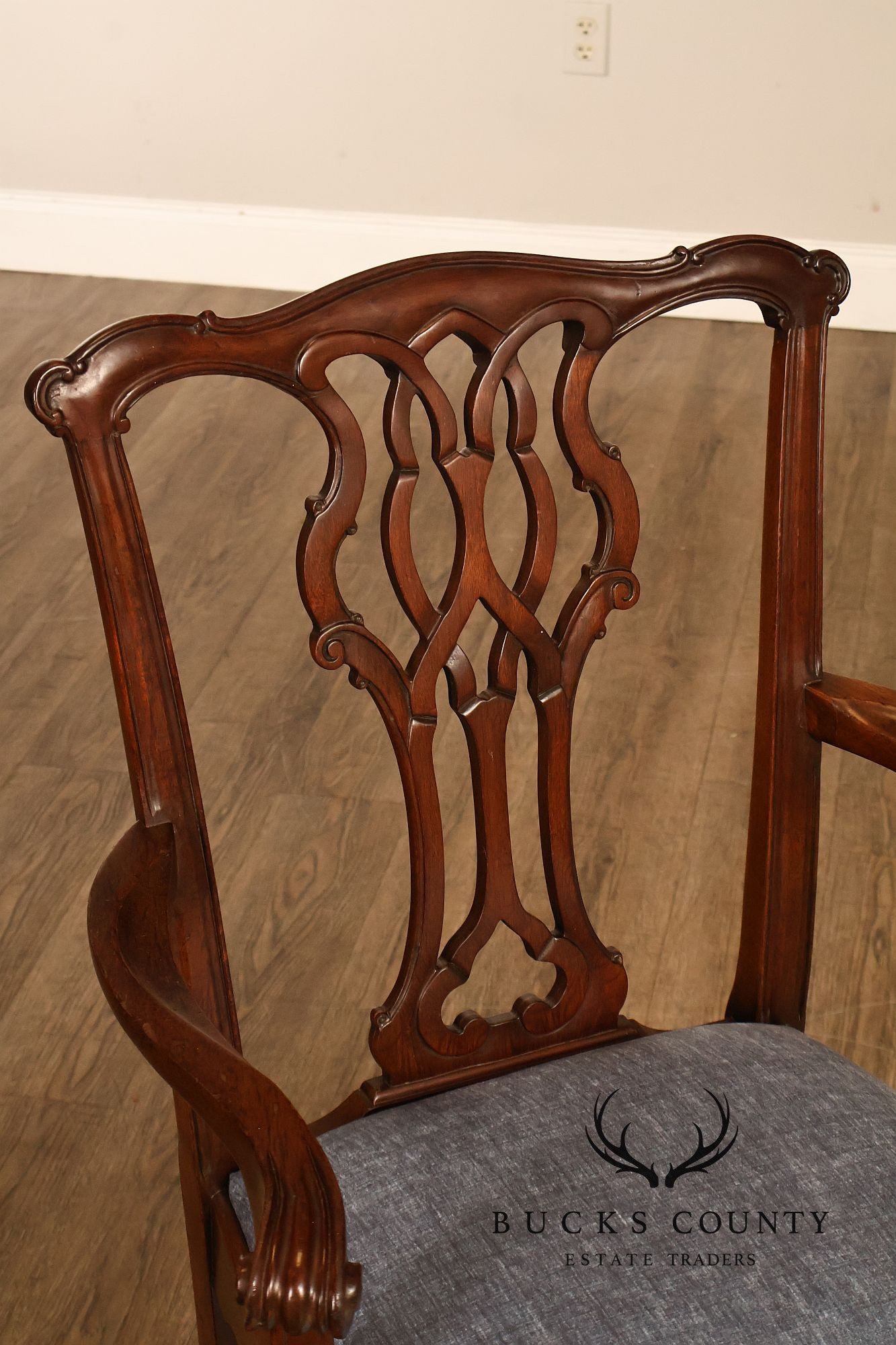 Councill Chippendale Style Vintage Set of Six Mahogany Dining Chairs