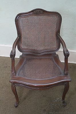 Quality French Louis XV Style Cane Back Arm Chair