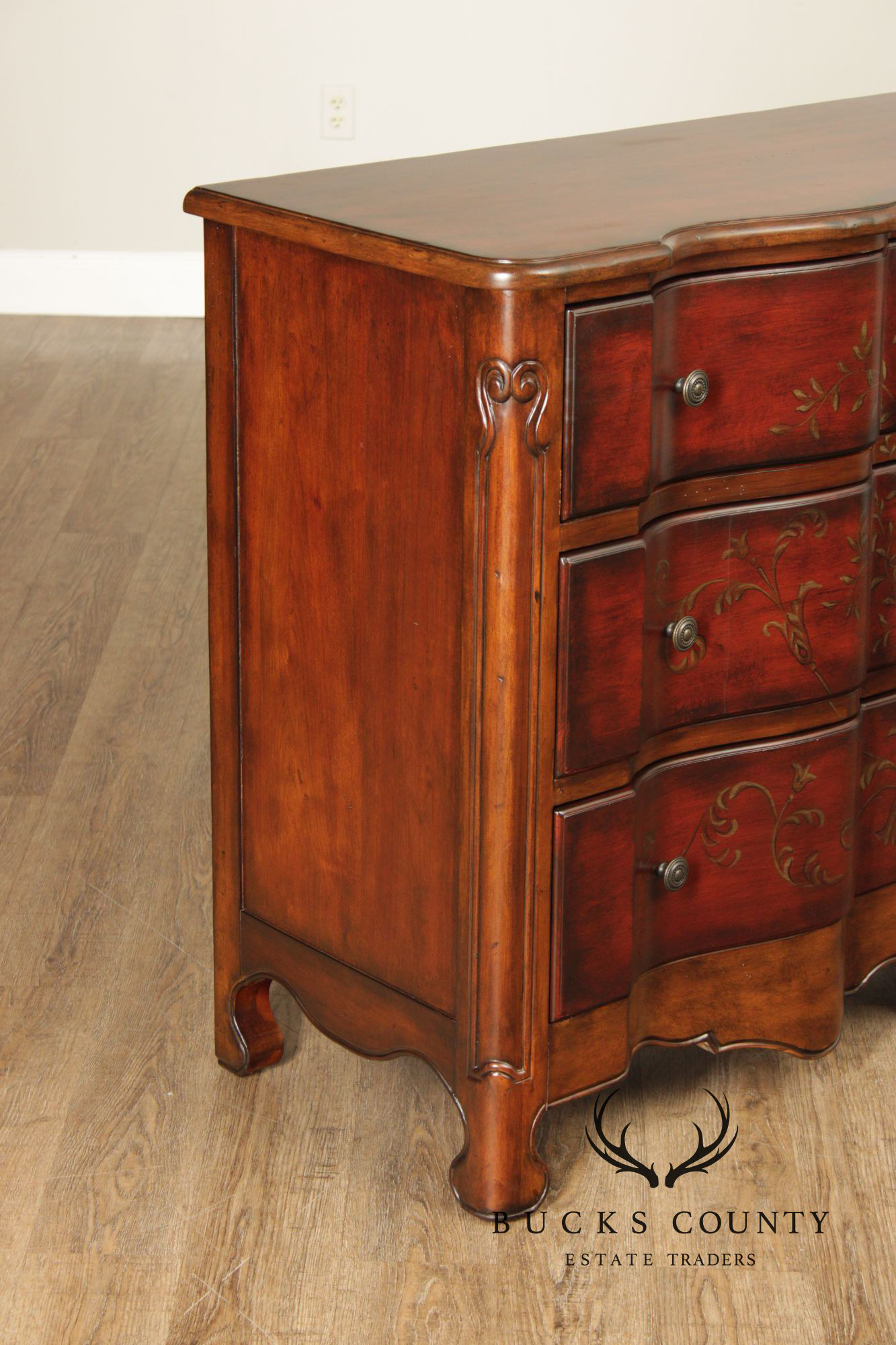 Hooker Furniture Paint Decorated Serpentine Chest