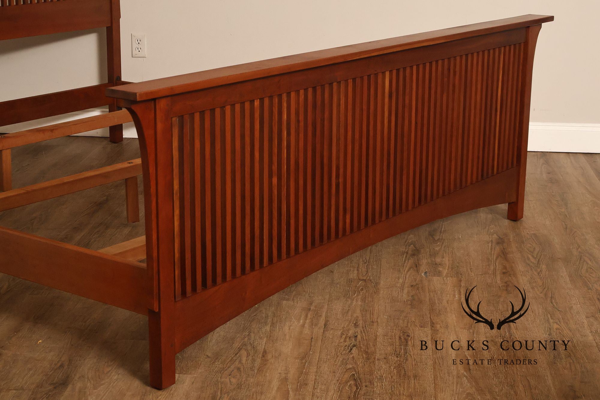 Stickley Mission Collection King Size Cherry Spindle Bed