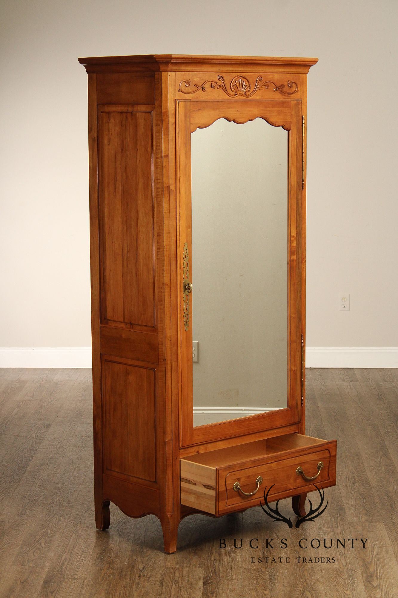 Ethan Allen Legacy Bonnetiere French Provincial Style Maple Armoire