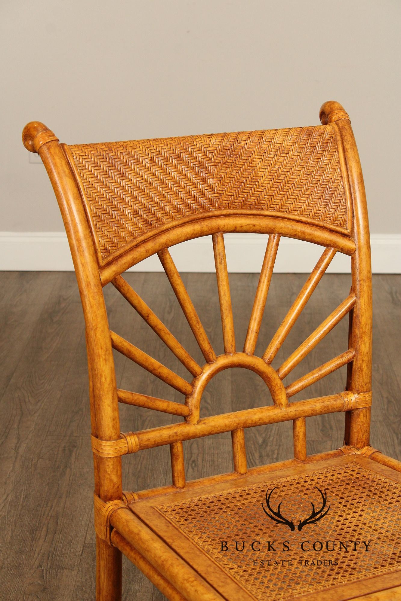 Lexington Furniture Set of Four Rattan Dining Chairs