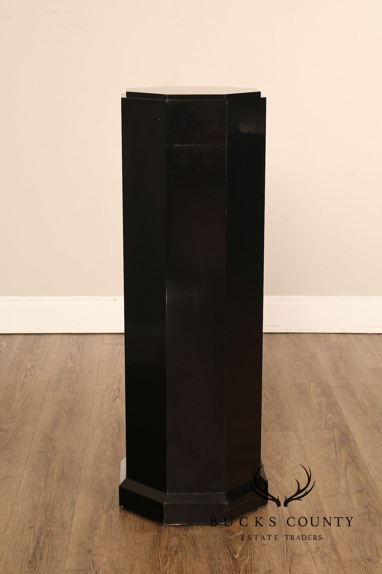 Maitland Smith Black Lacquered Octagonal Jewelry or Lingerie Chest Chest