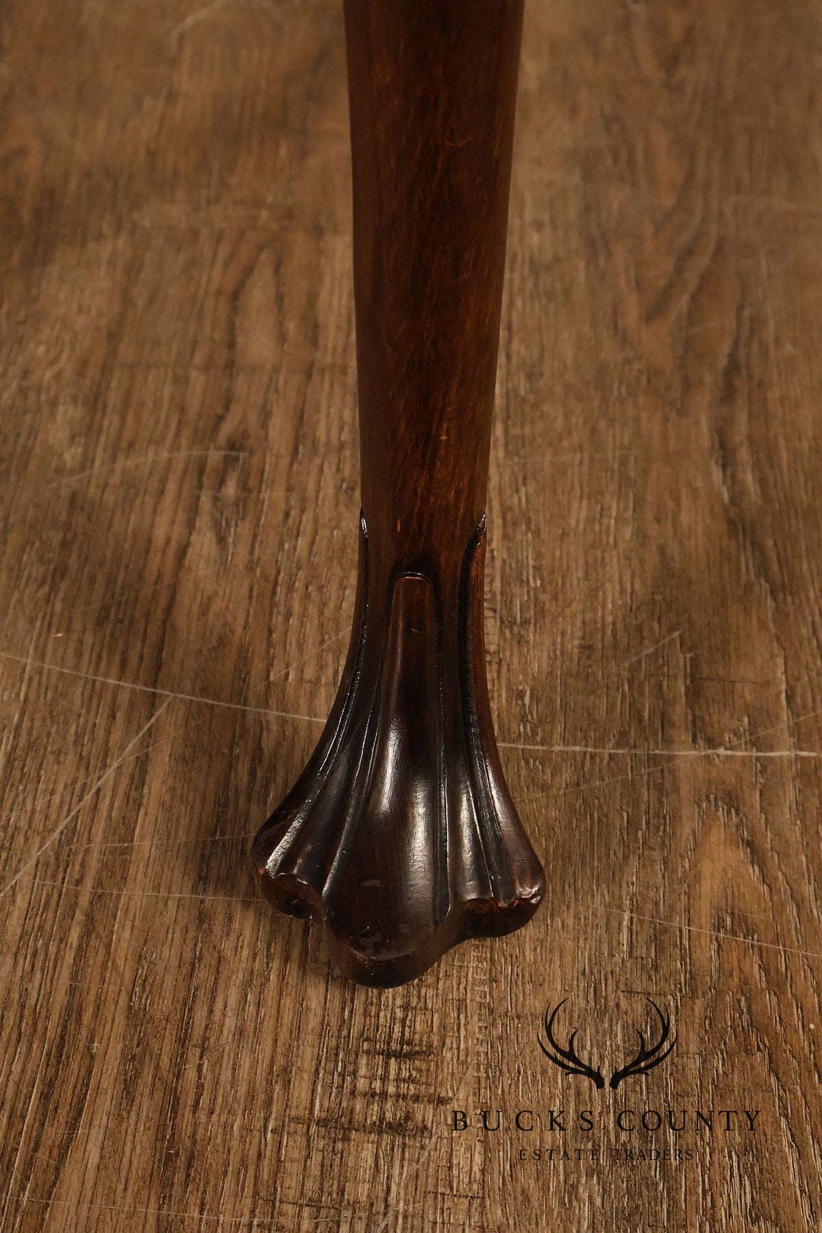 Narrow Irish Georgian Style Carved Mahogany Console Table