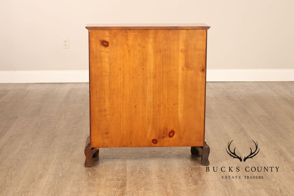 Vintage Pine Nine Drawer Apothecary Cabinet With Porcelain Knobs